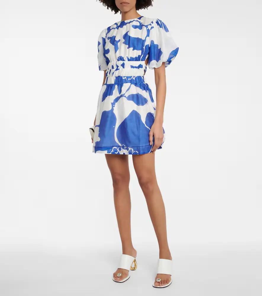 SIR. Vivi printed cotton and silk minidress | Thumbnail 5