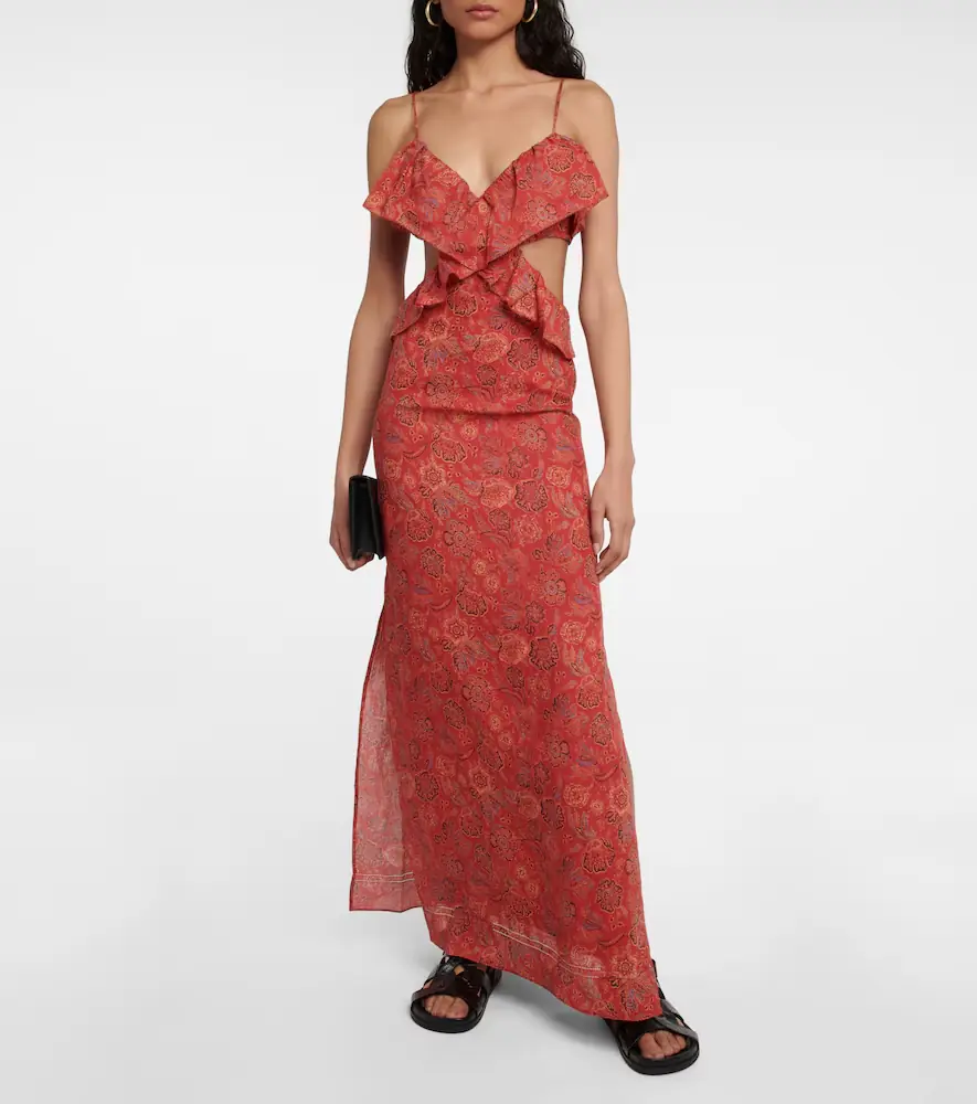 SIR. Allegra floral ramie maxi dress | Thumbnail 3