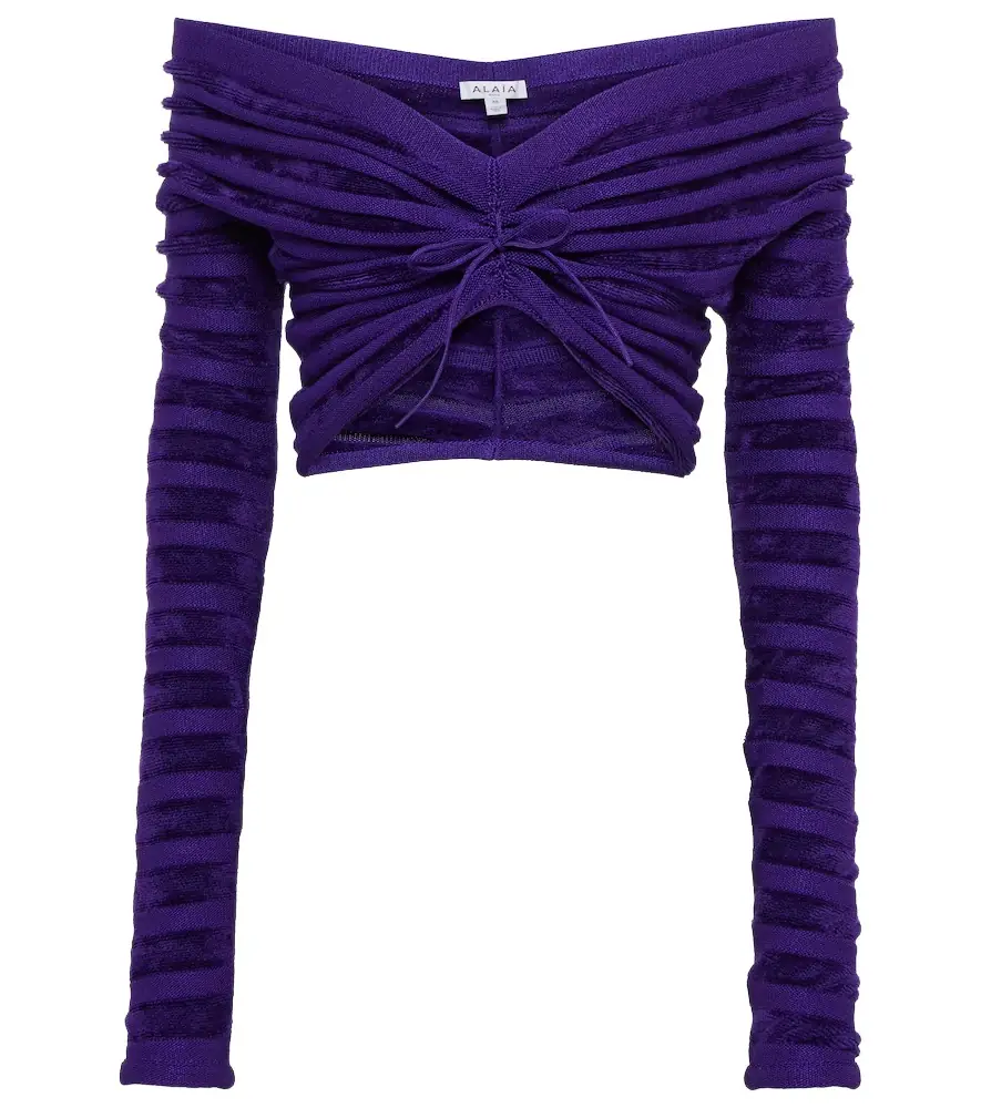 Alaïa Alaïa Off-shoulder cinched top | Image 1 Alaïa Alaïa Off-shoulder cinched top | Image 1