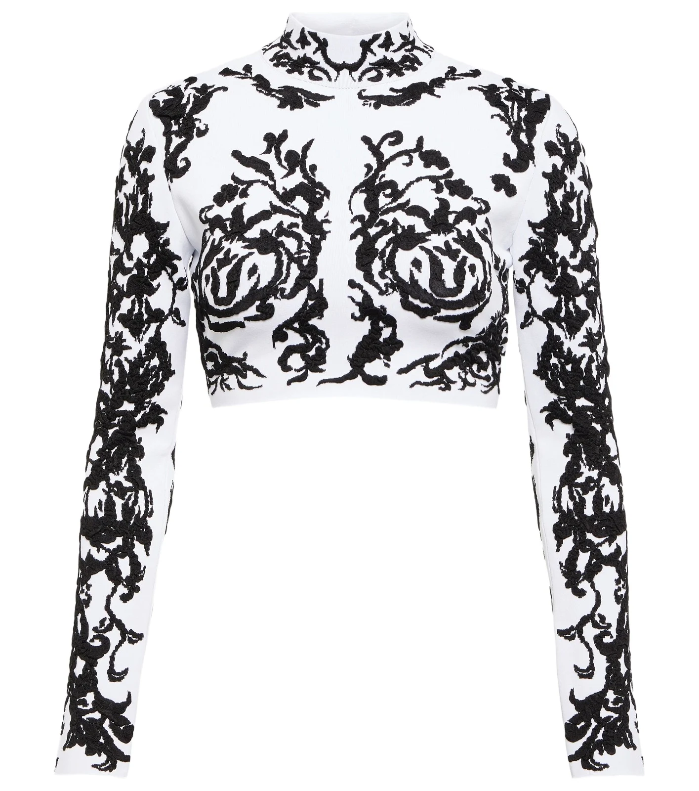 ALAÏA Calligraphy jacquard crop top