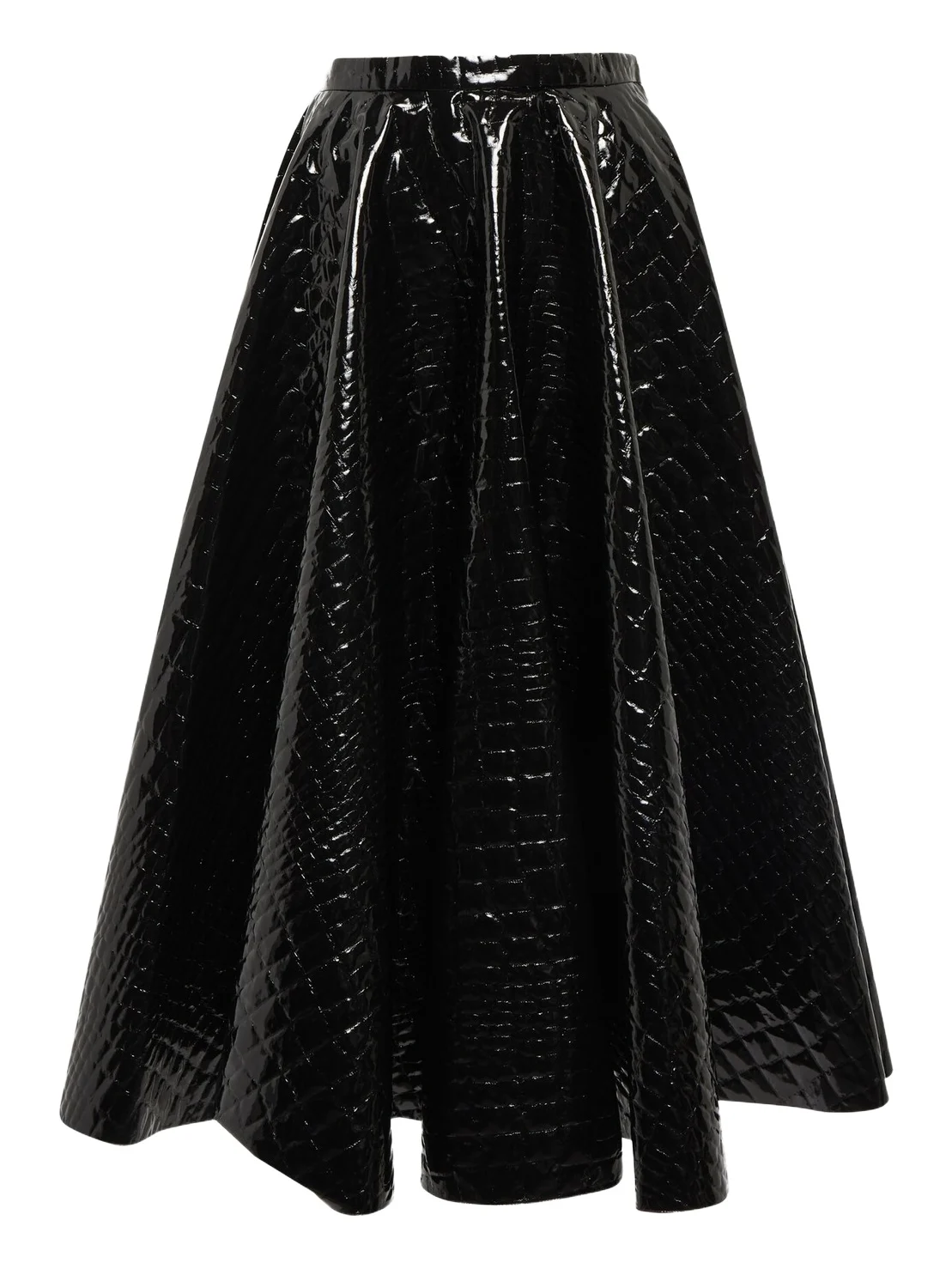 Croc-effect midi skirt Croc-effect midi skirt