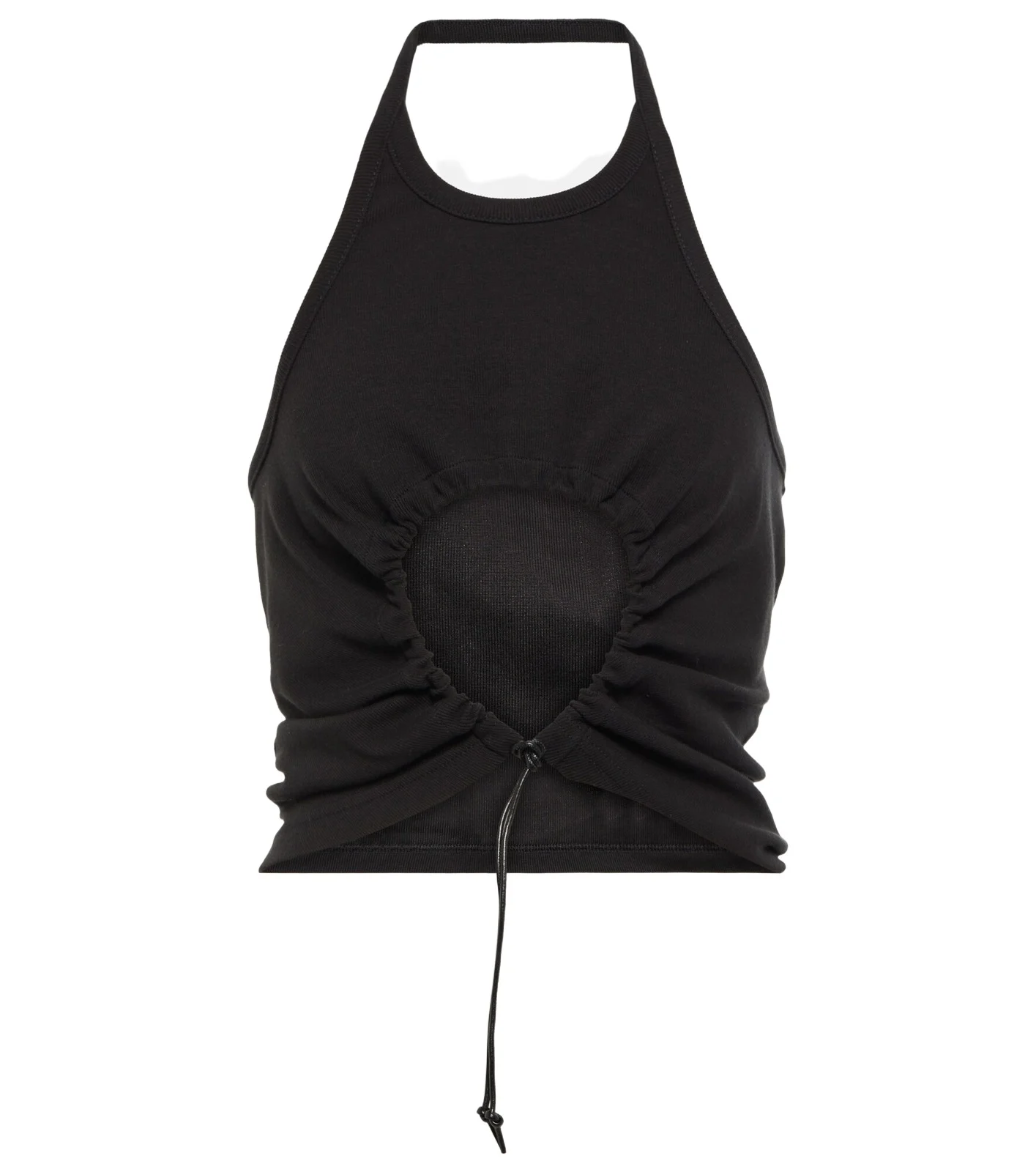 ALAÏA ALAÏA Halter neck ruched cotton top
