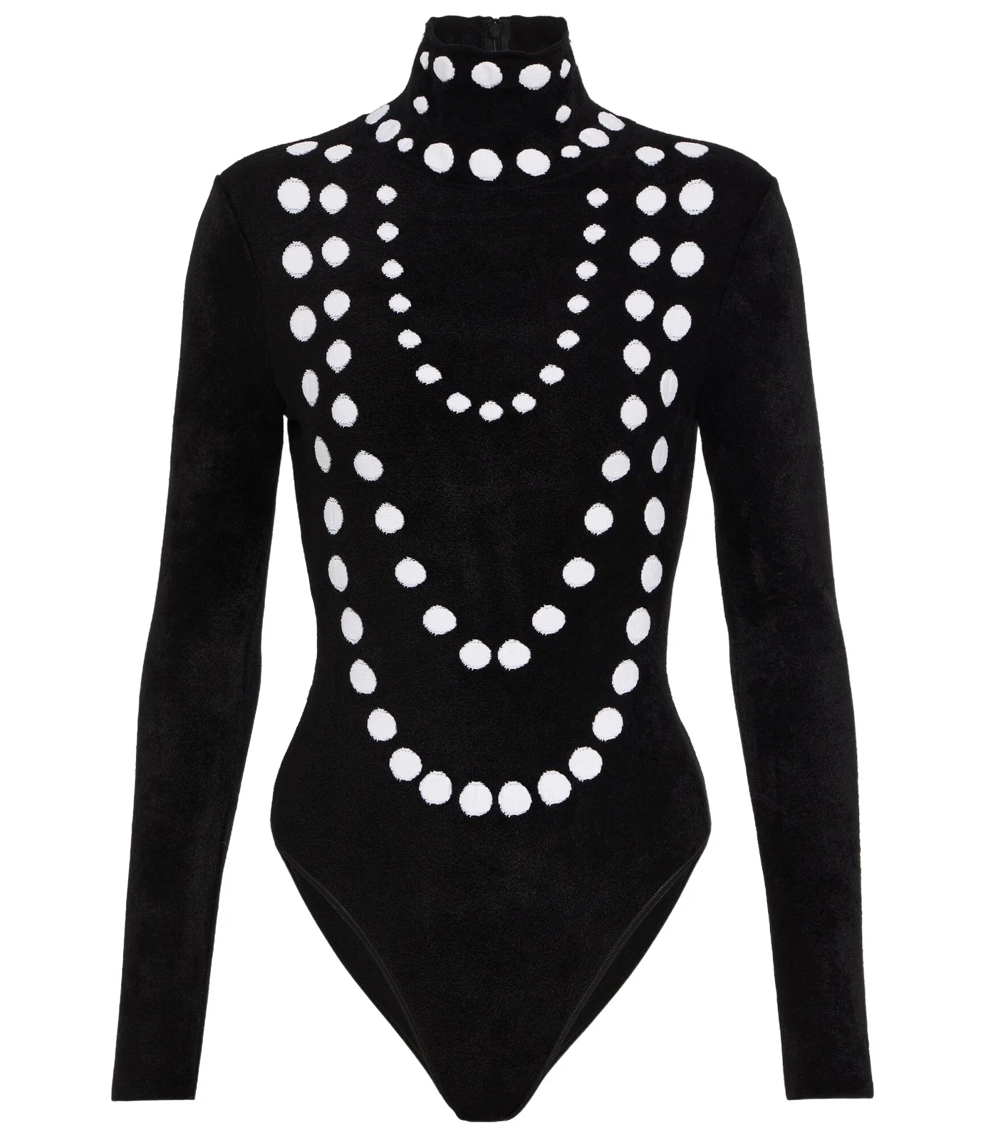 ALAÏA Jacquard velvet chenille bodysuit ALAÏA Jacquard velvet chenille bodysuit
