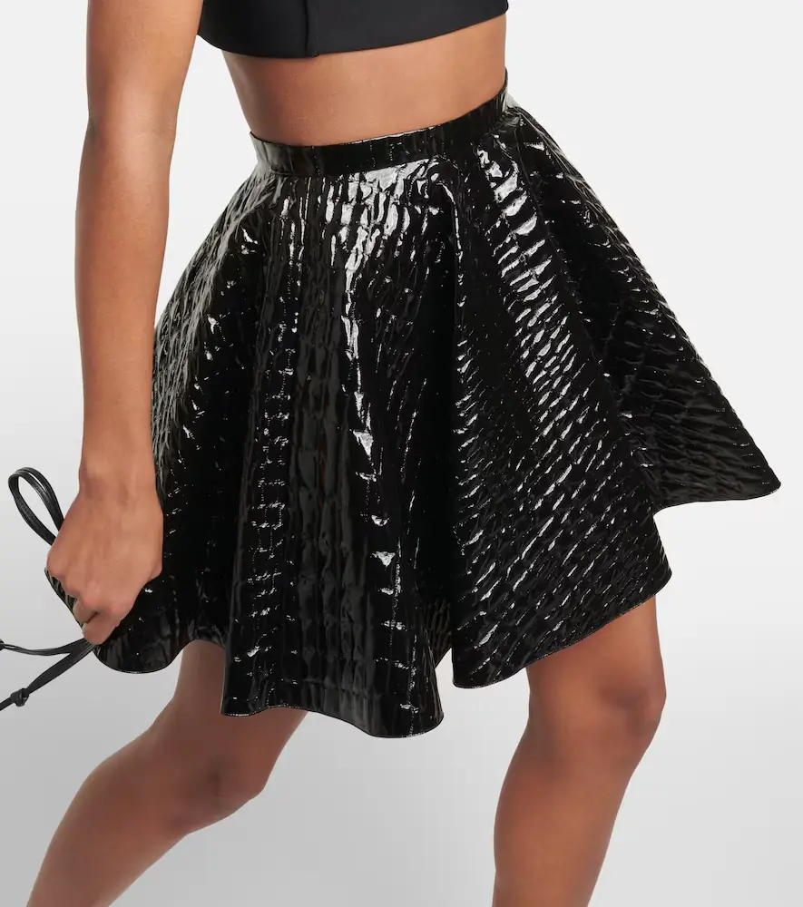 ALAÏA Pleated croc-effect miniskirt | Thumbnail 3 ALAÏA Pleated croc-effect miniskirt | Thumbnail 3