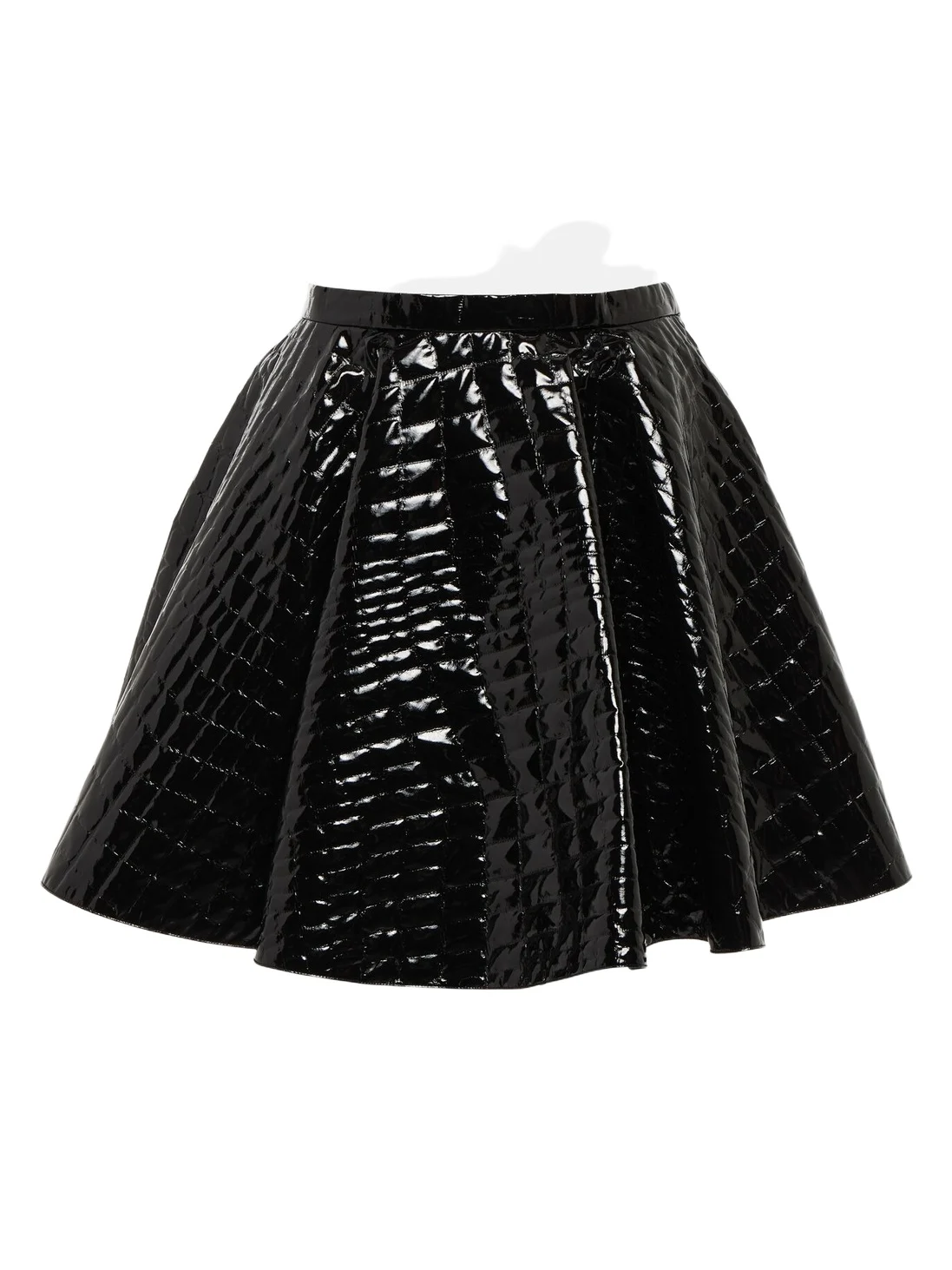 Pleated croc-effect miniskirt Pleated croc-effect miniskirt