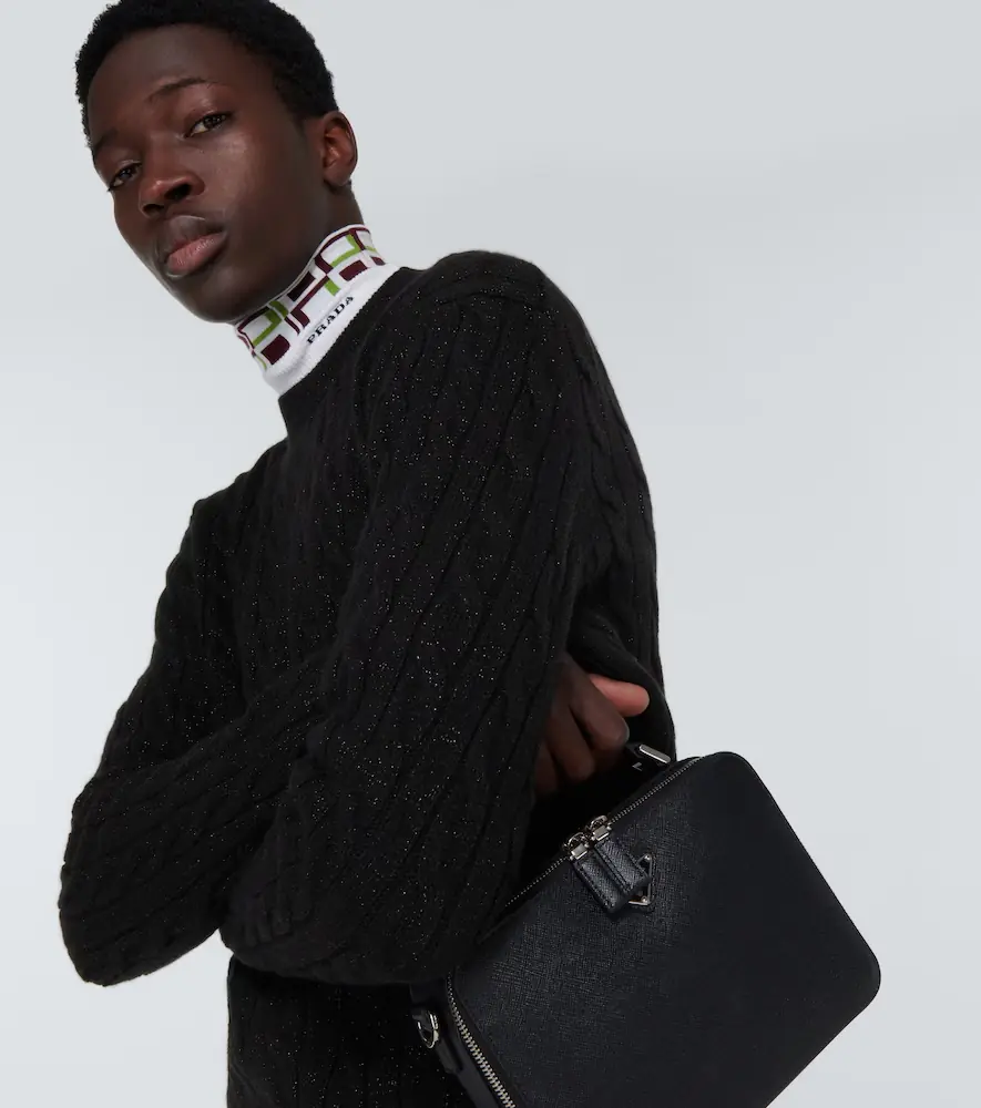 Prada Metallic knit wool-blend sweater | Thumbnail 3