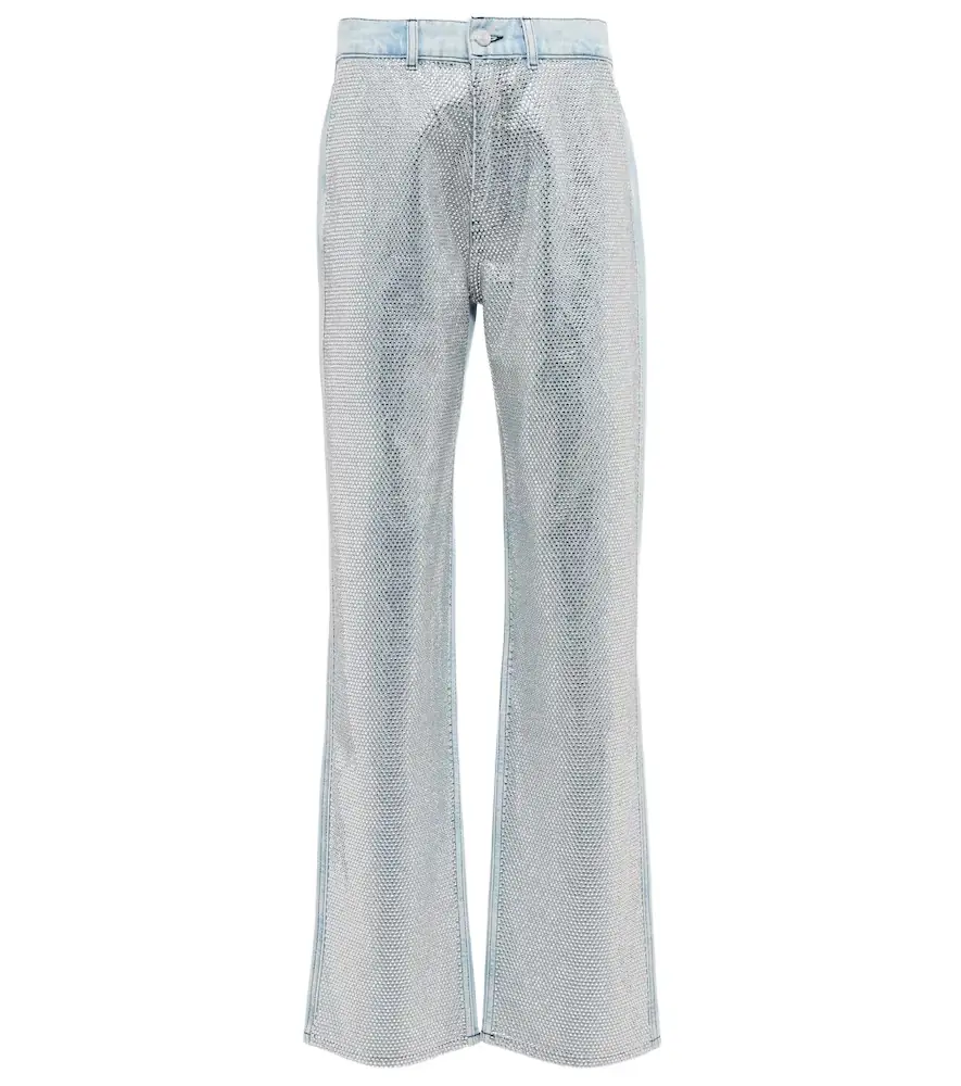 Frame Le Jane embellished high-rise jeans