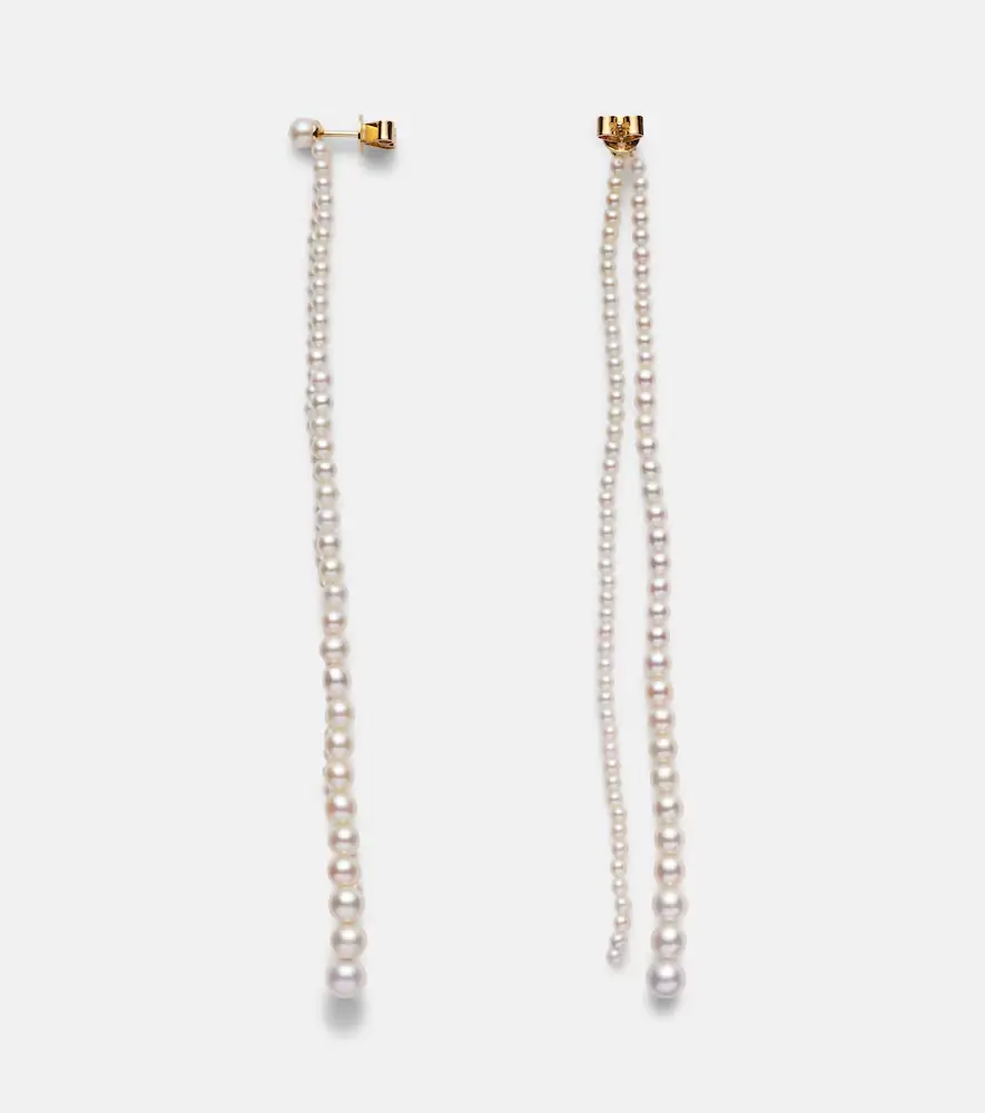 Sophie Bille Brahe Promenade De Perles 14kt gold pearl drop earrings | Thumbnail 2 Sophie Bille Brahe Promenade De Perles 14kt gold pearl drop earrings | Thumbnail 2