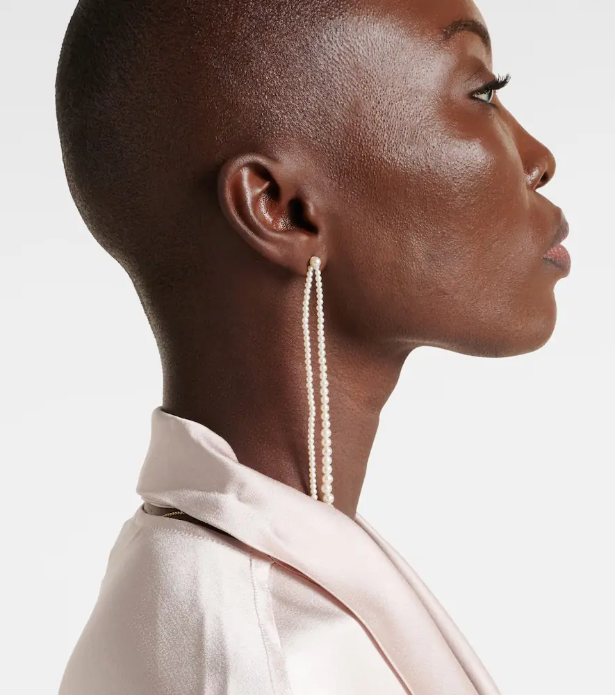 Sophie Bille Brahe Promenade De Perles 14kt gold pearl drop earrings | Thumbnail 4 Sophie Bille Brahe Promenade De Perles 14kt gold pearl drop earrings | Thumbnail 4