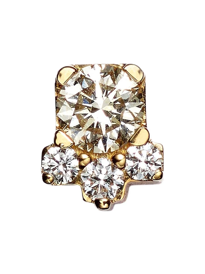 River Trois 18kt gold single earrings with diamonds River Trois 18kt gold single earrings with diamonds