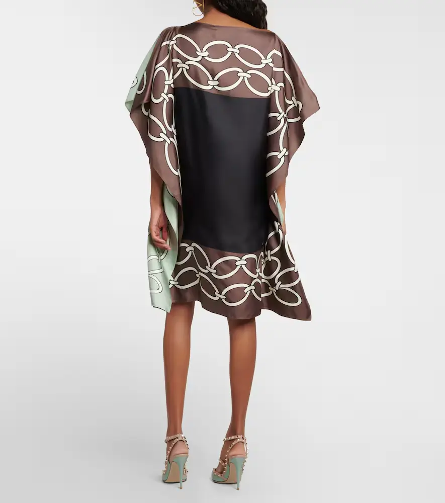 Valentino Garavani Chain-print silk kaftan dress | Thumbnail 3 Valentino Garavani Chain-print silk kaftan dress | Thumbnail 3