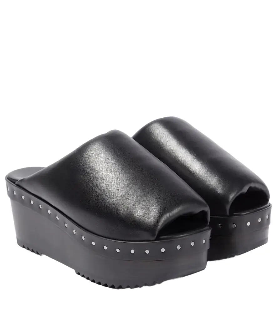 Rick Owens Padded leather platform sandals
