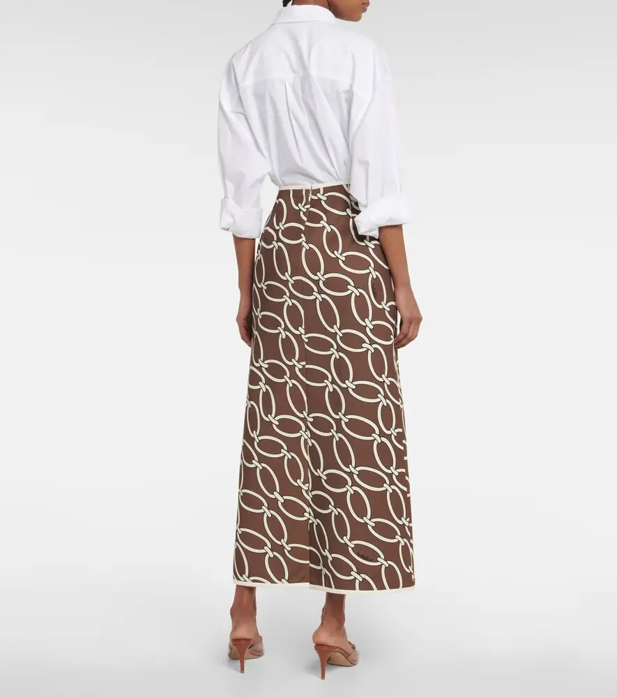 Valentino Garavani Chain-print maxi skirt | Thumbnail 5