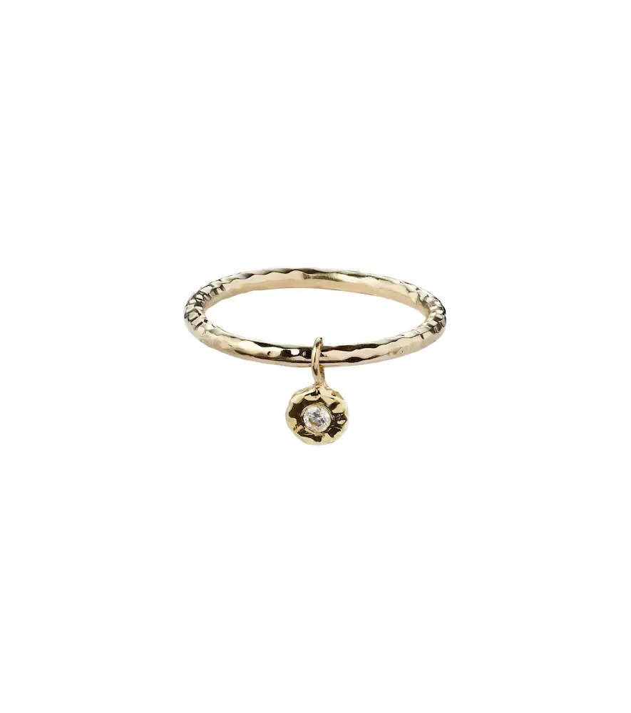 Octavia Elizabeth Nesting Gem 18kt gold stacking ring with diamond | Image 1 Octavia Elizabeth Nesting Gem 18kt gold stacking ring with diamond | Image 1