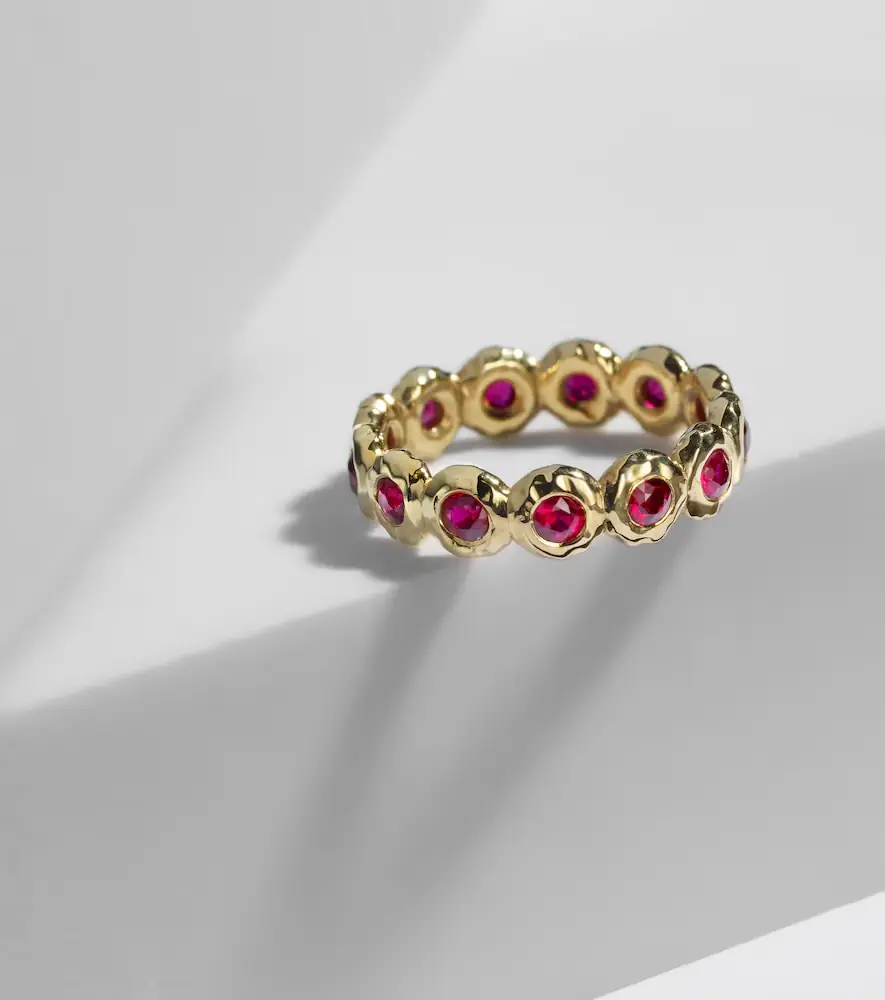 Octavia Elizabeth Nesting Gem 18kt gold eternity ring with rubies | Thumbnail 4 Octavia Elizabeth Nesting Gem 18kt gold eternity ring with rubies | Thumbnail 4