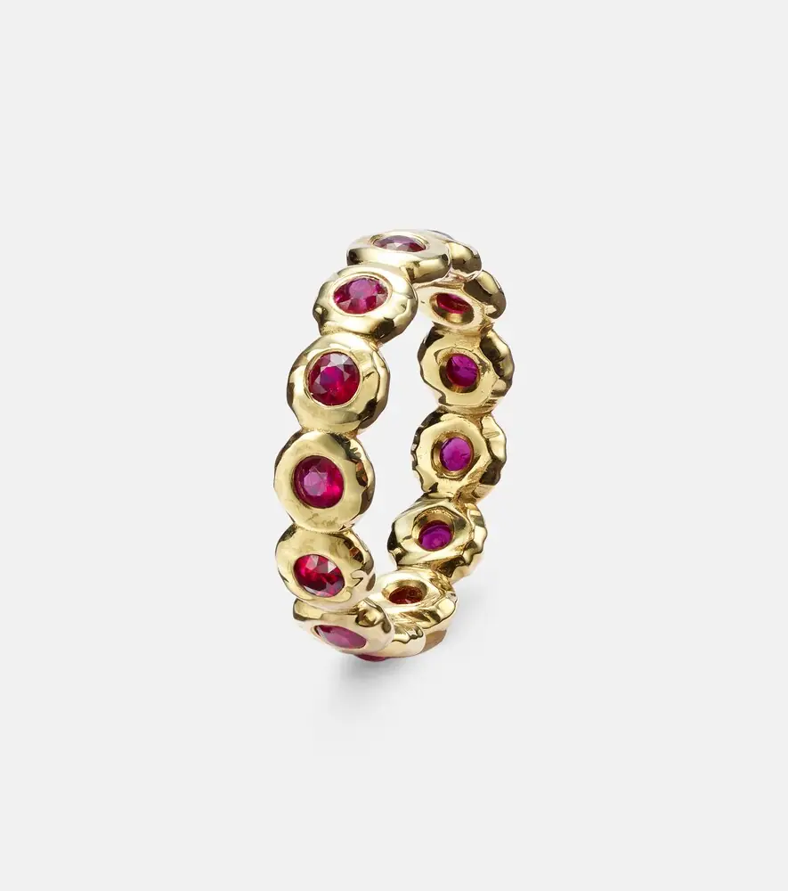 Octavia Elizabeth Nesting Gem 18kt gold eternity ring with rubies | Thumbnail 5 Octavia Elizabeth Nesting Gem 18kt gold eternity ring with rubies | Thumbnail 5