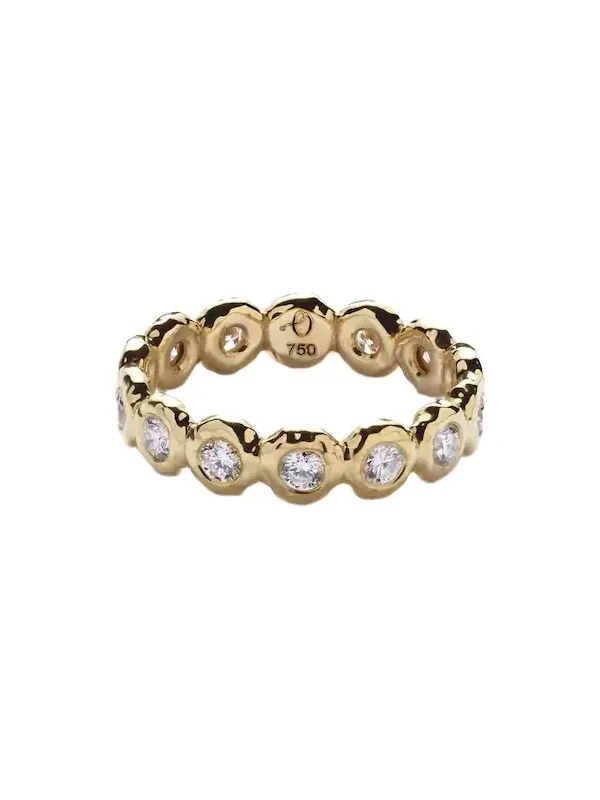 Nesting Gem 18kt gold eternity ring with diamonds