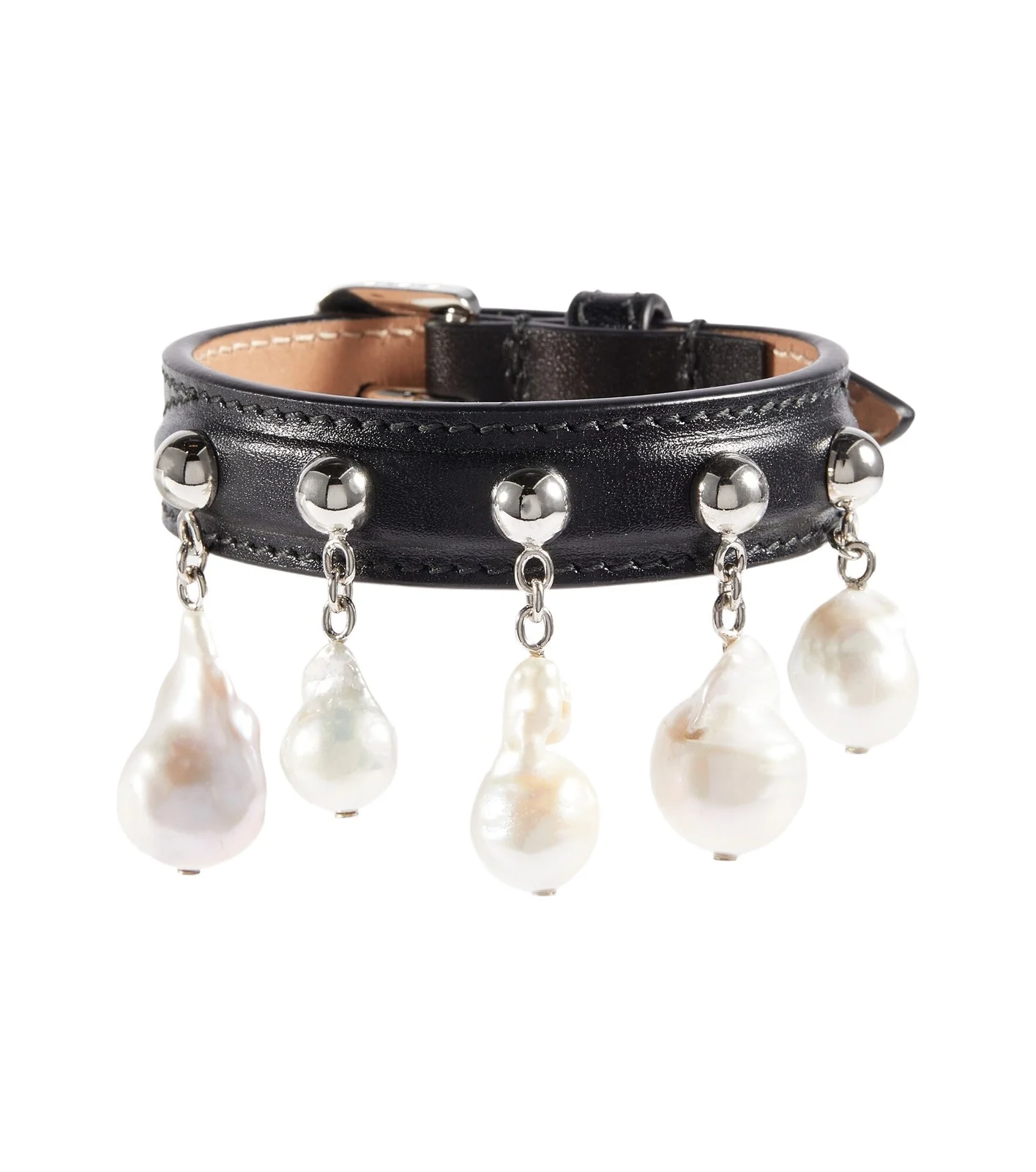 ALAÏA Mother-of-pearl leather bracelet ALAÏA Mother-of-pearl leather bracelet