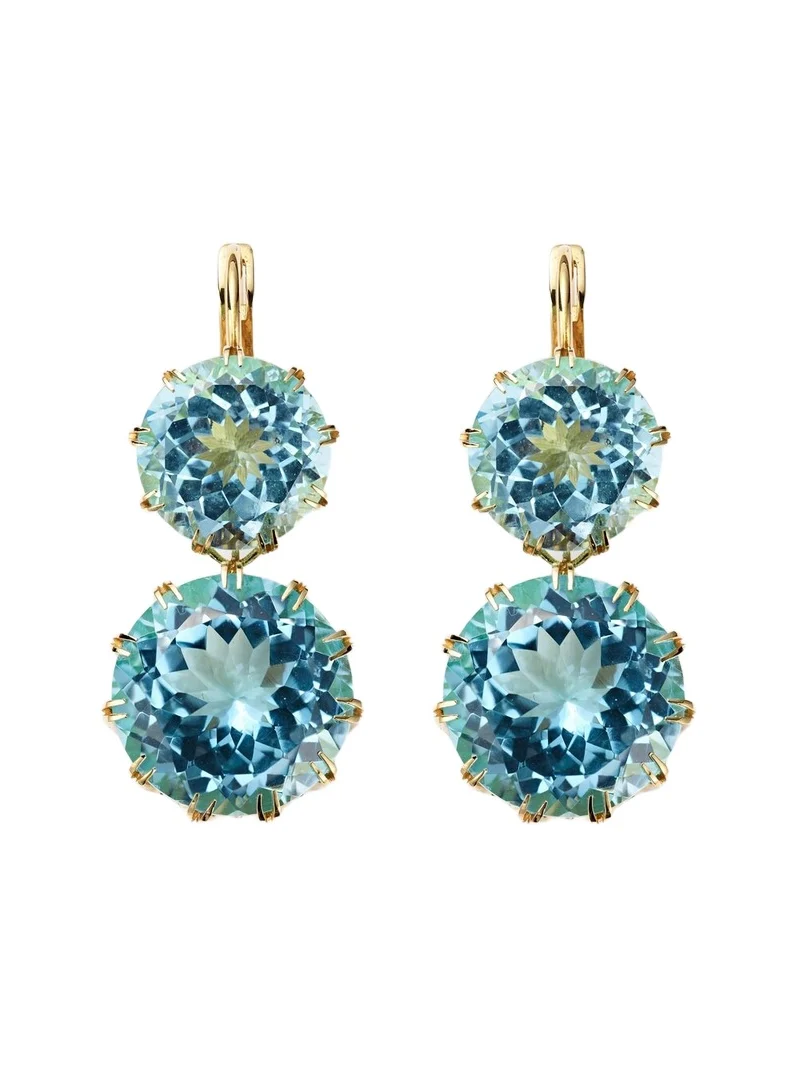 18kt yellow gold earrings with topaz 18kt yellow gold earrings with topaz