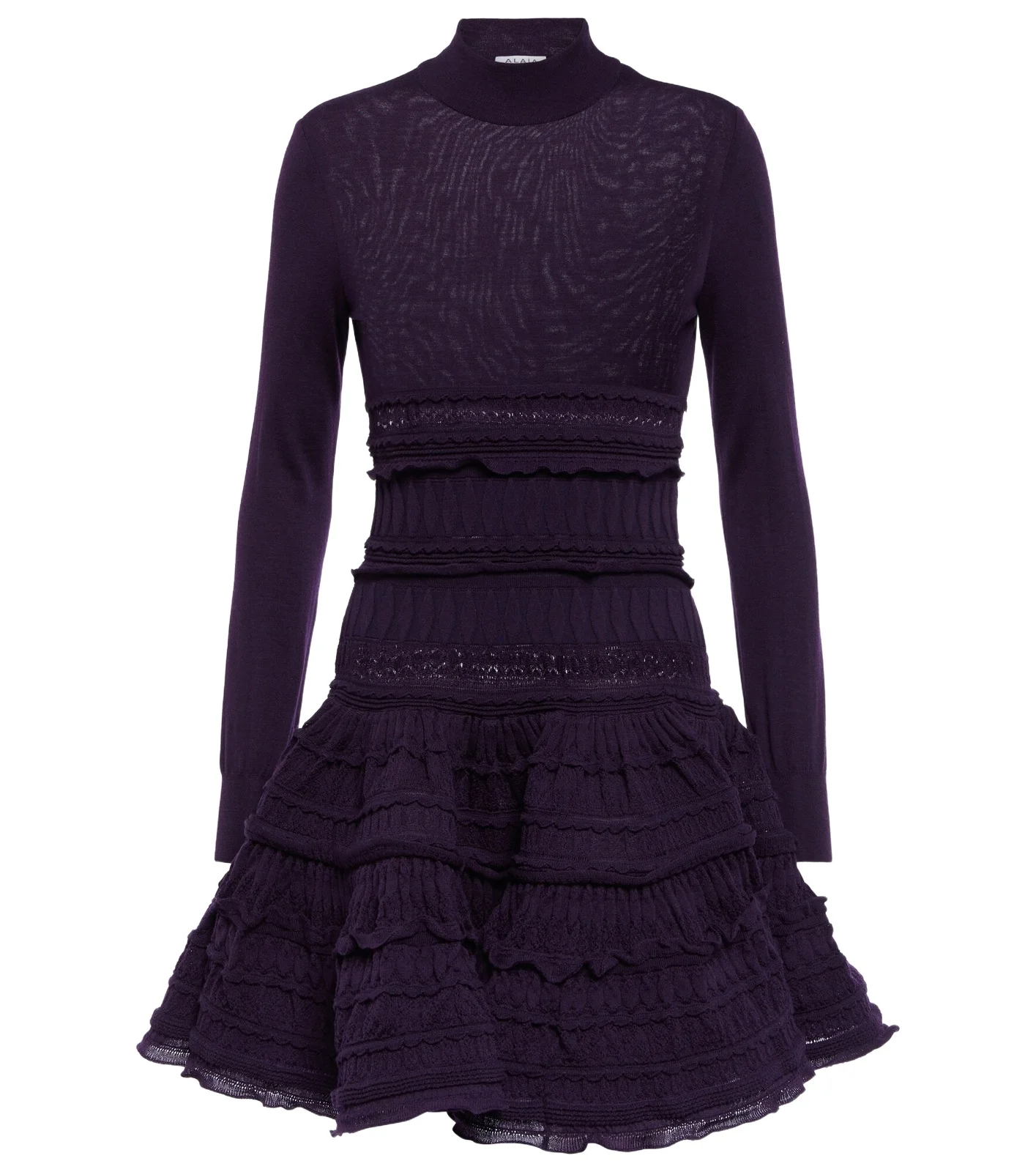 ALAÏA Ruffle virgin wool minidress ALAÏA Ruffle virgin wool minidress