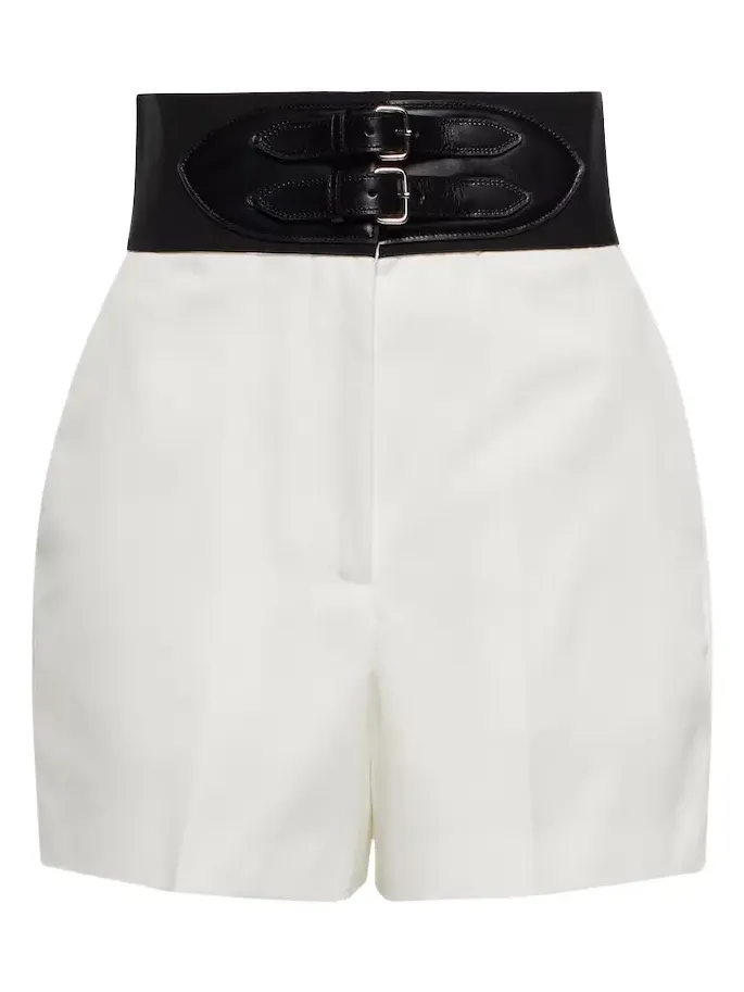 Alaïa Alaïa Belted high-rise shorts