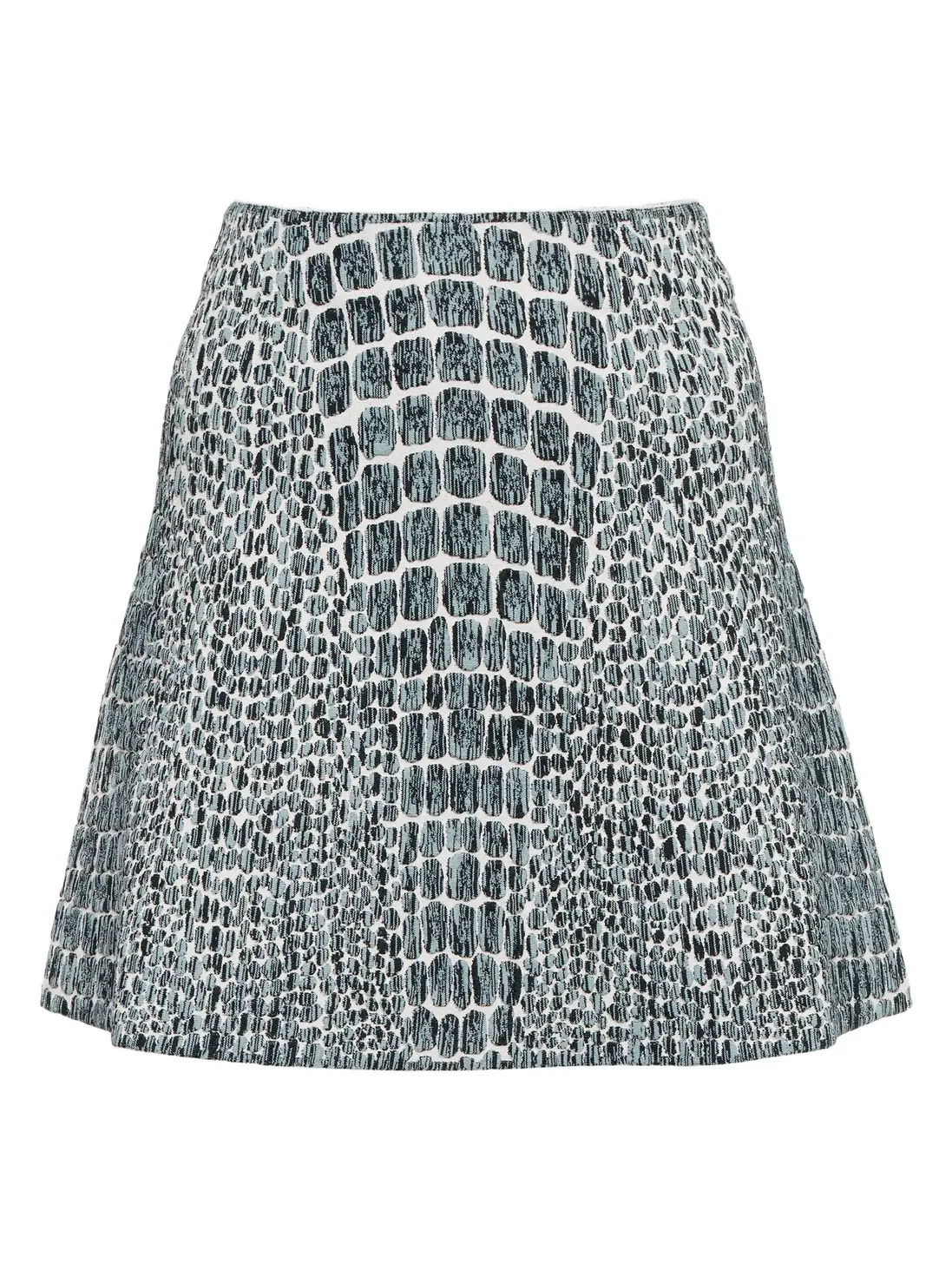 Printed jacquard miniskirt