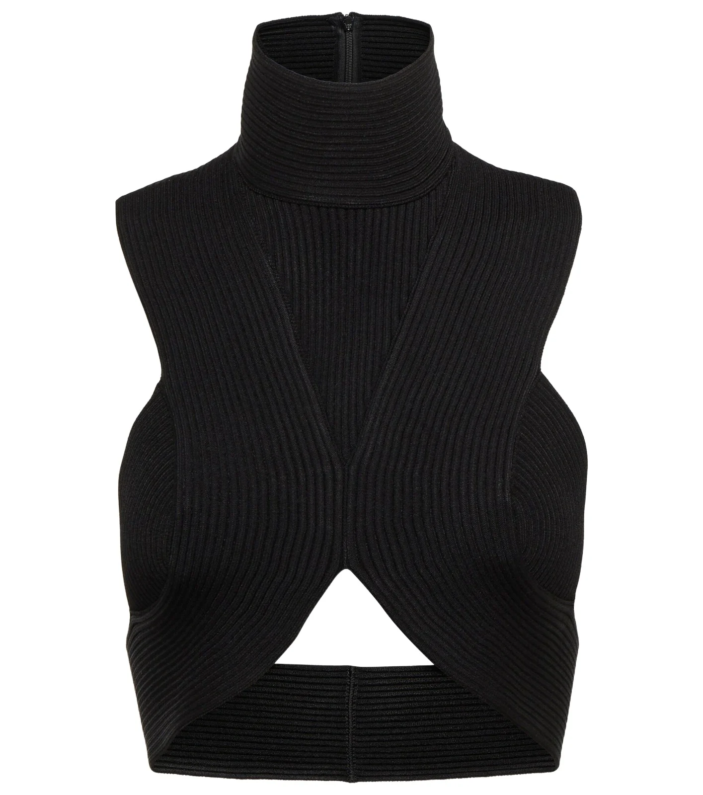 ALAÏA Ribbed-knit halterneck crop top ALAÏA Ribbed-knit halterneck crop top