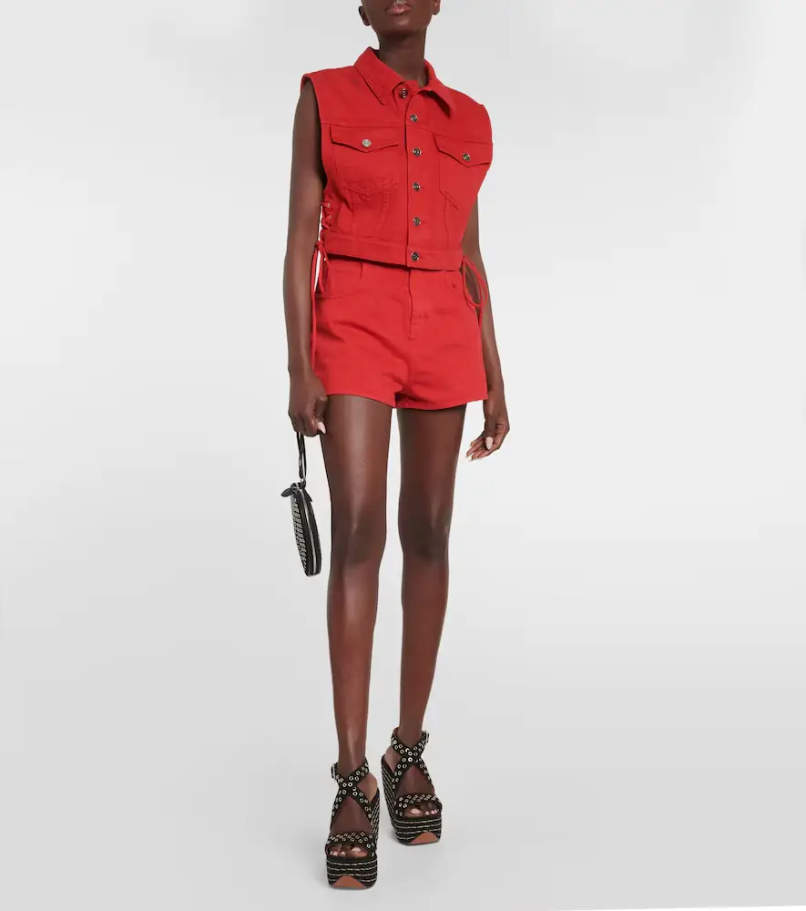 Alaia Alaïa High-rise cotton shorts | Thumbnail 4