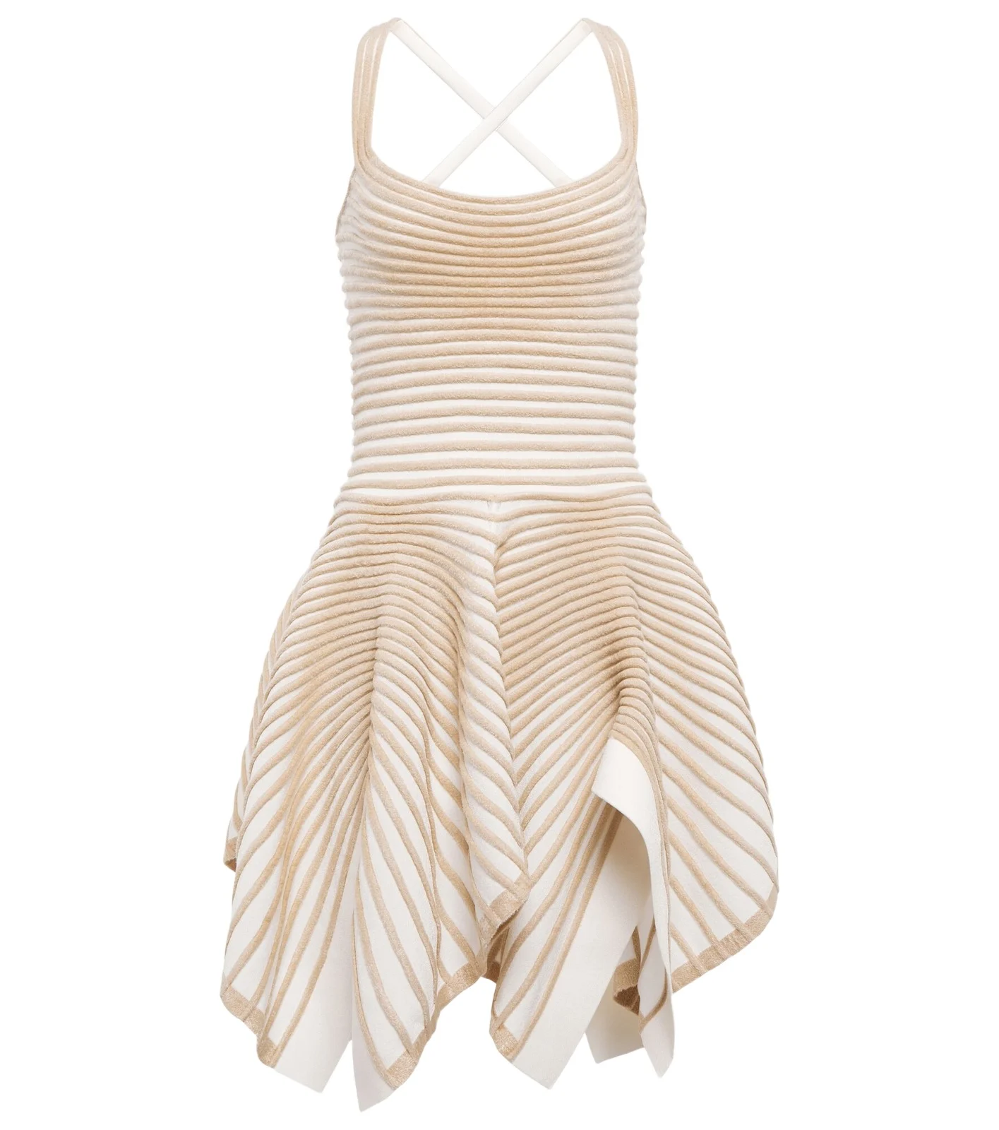 ALAÏA Crêpe and chenille ballerina minidress