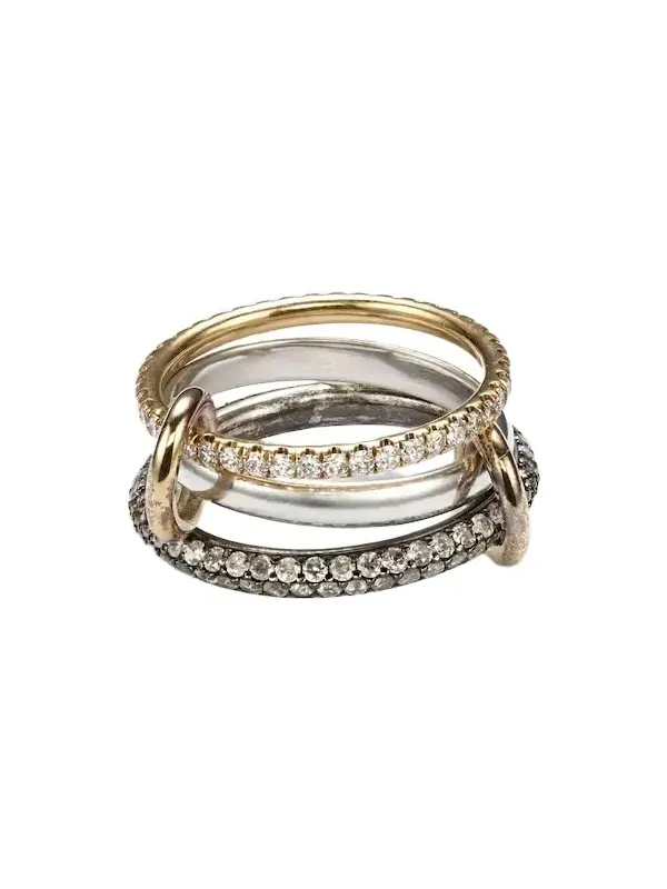 Scorpio 18kt gold linked rings with diamonds Scorpio 18kt gold linked rings with diamonds