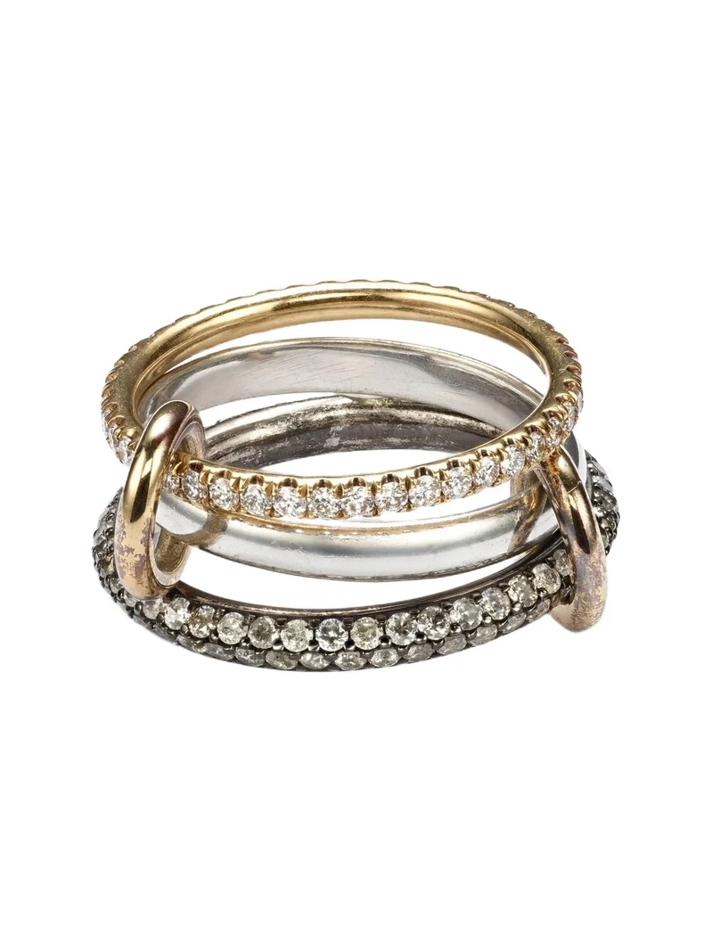 Scorpio 18kt gold linked rings with diamonds Scorpio 18kt gold linked rings with diamonds