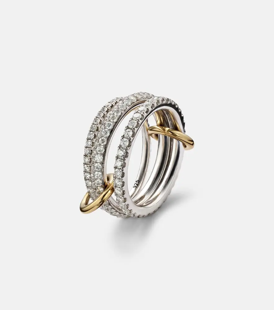 Spinelli Kilcollin Nova sterling silver and 18kt gold ring with diamonds | Thumbnail 2