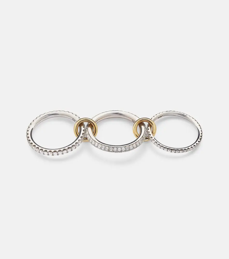 Spinelli Kilcollin Nova sterling silver and 18kt gold ring with diamonds | Thumbnail 3