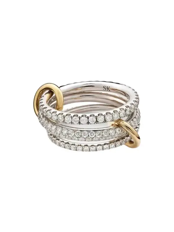 Nova sterling silver and 18kt gold ring with diamonds Nova sterling silver and 18kt gold ring with diamonds