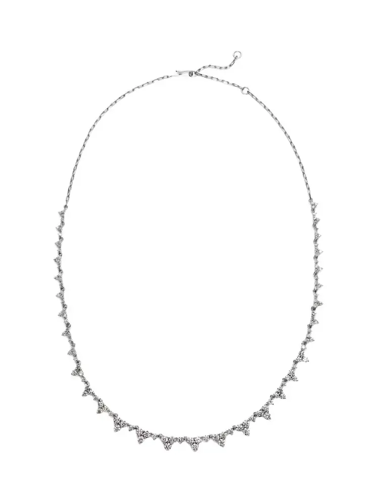 Rivulet Tears 18kt white gold necklace with diamonds