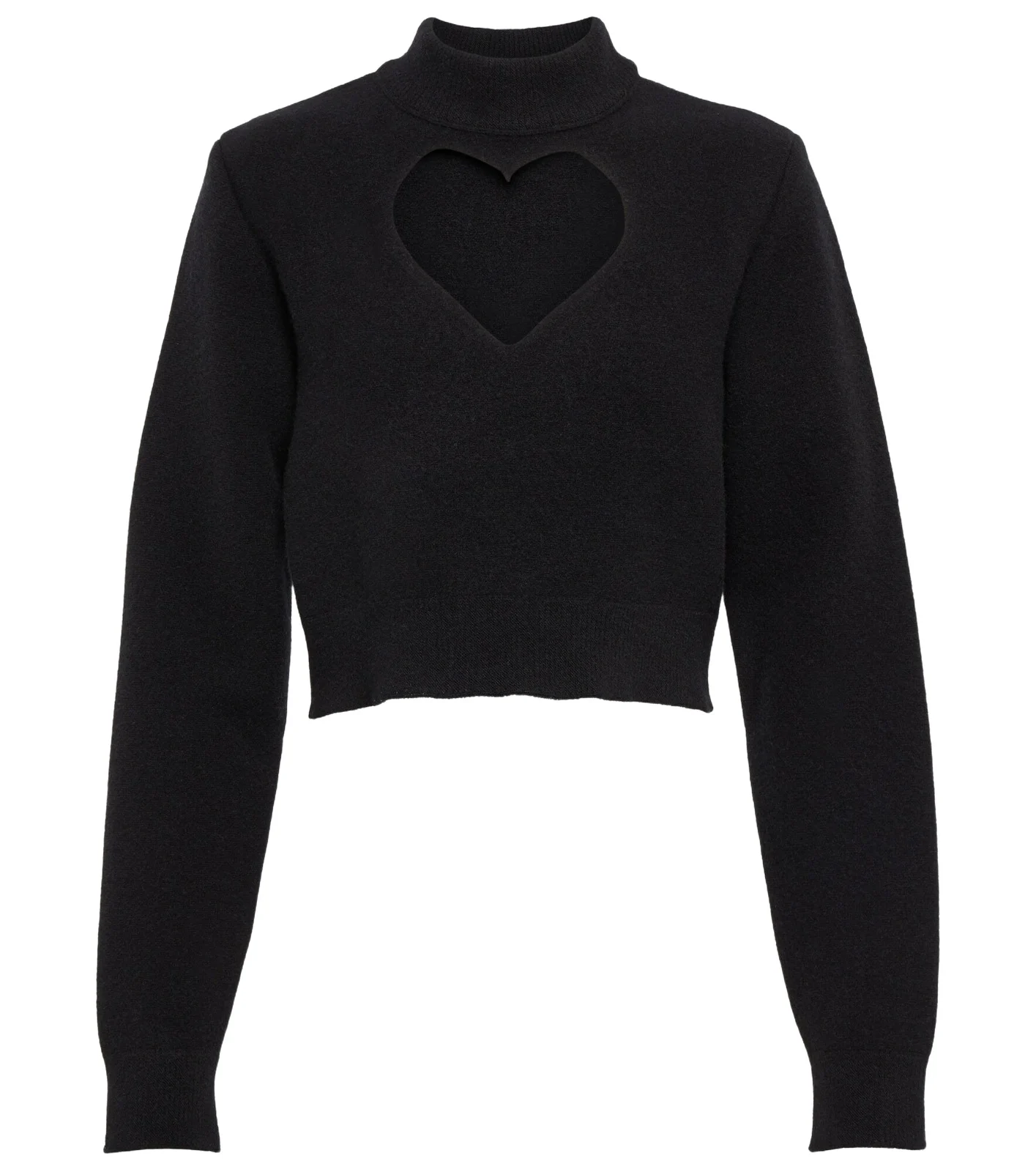 ALAÏA Keyhole virgin wool cropped sweater