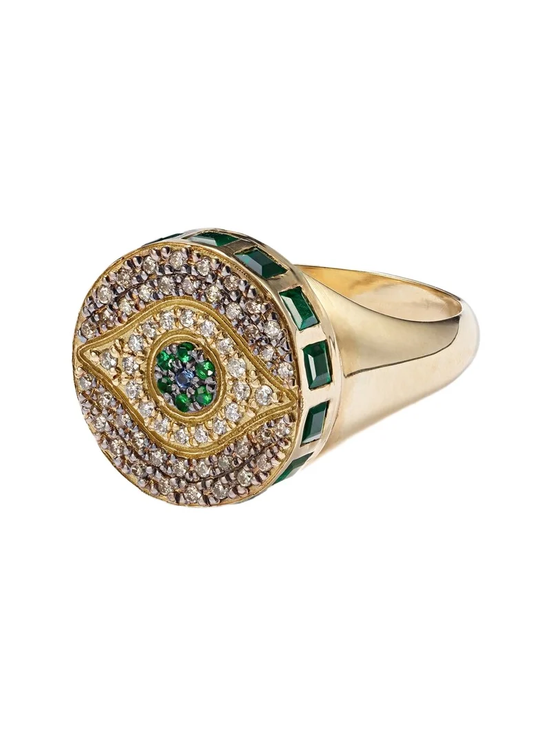 Ileana Makri Dawn Candy 18kt gold ring with diamonds and gemstones