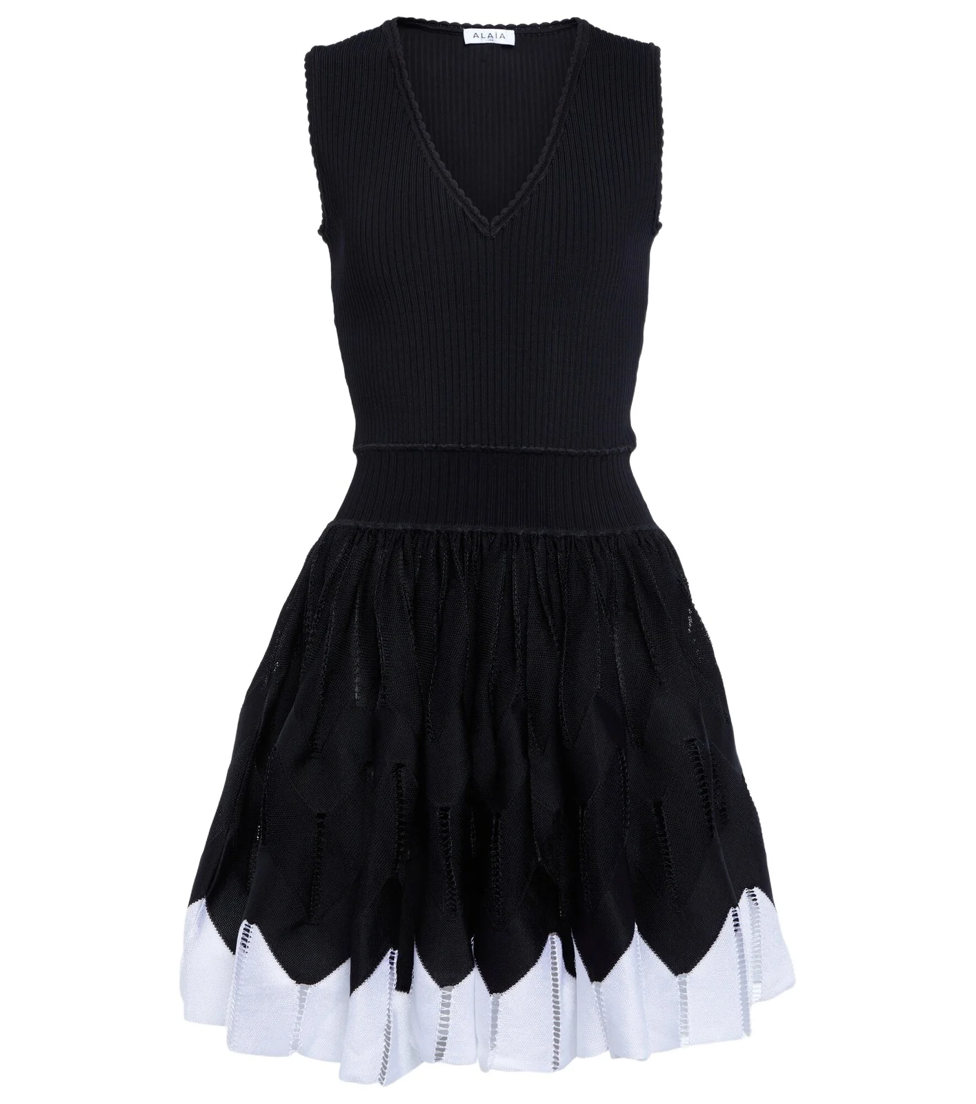 ALAÏA V-neck minidress ALAÏA V-neck minidress