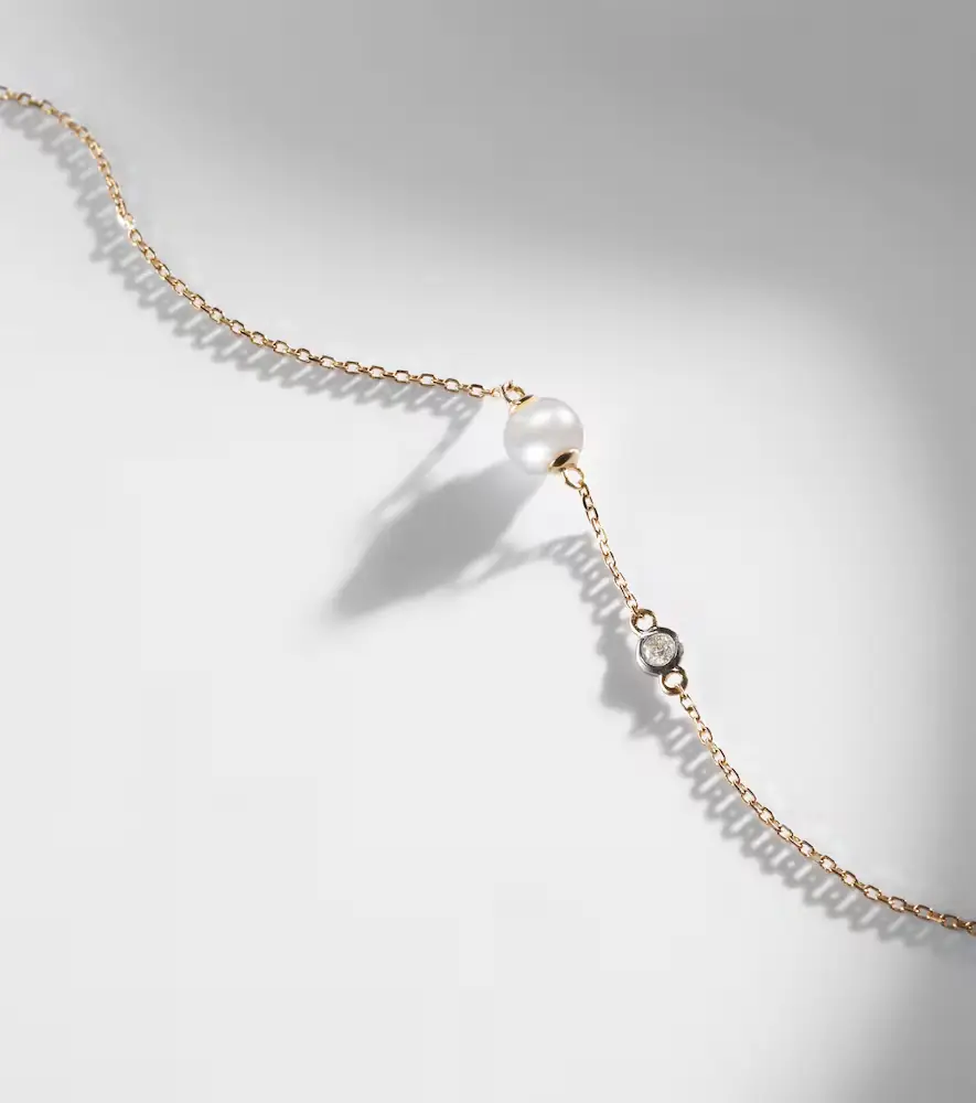 Mateo 14kt gold chain bracelet with diamonds and pearls | Thumbnail 2 Mateo 14kt gold chain bracelet with diamonds and pearls | Thumbnail 2