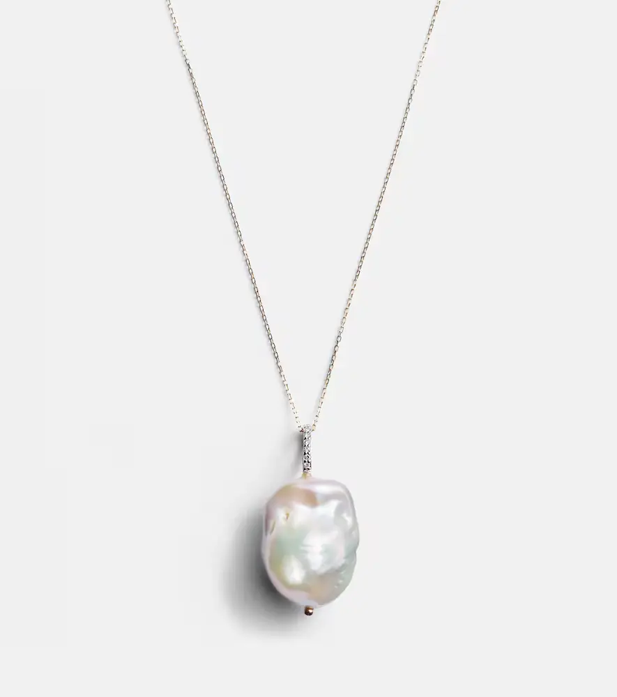 Mateo 14kt gold necklace with Baroque pearl and diamonds | Thumbnail 2 Mateo 14kt gold necklace with Baroque pearl and diamonds | Thumbnail 2