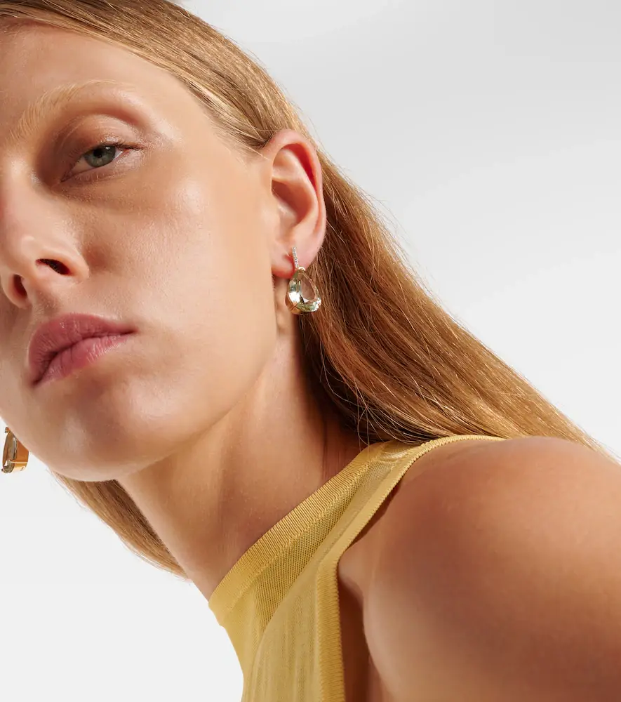 Mateo 14kt gold earrings with diamonds and amethysts | Thumbnail 3 Mateo 14kt gold earrings with diamonds and amethysts | Thumbnail 3
