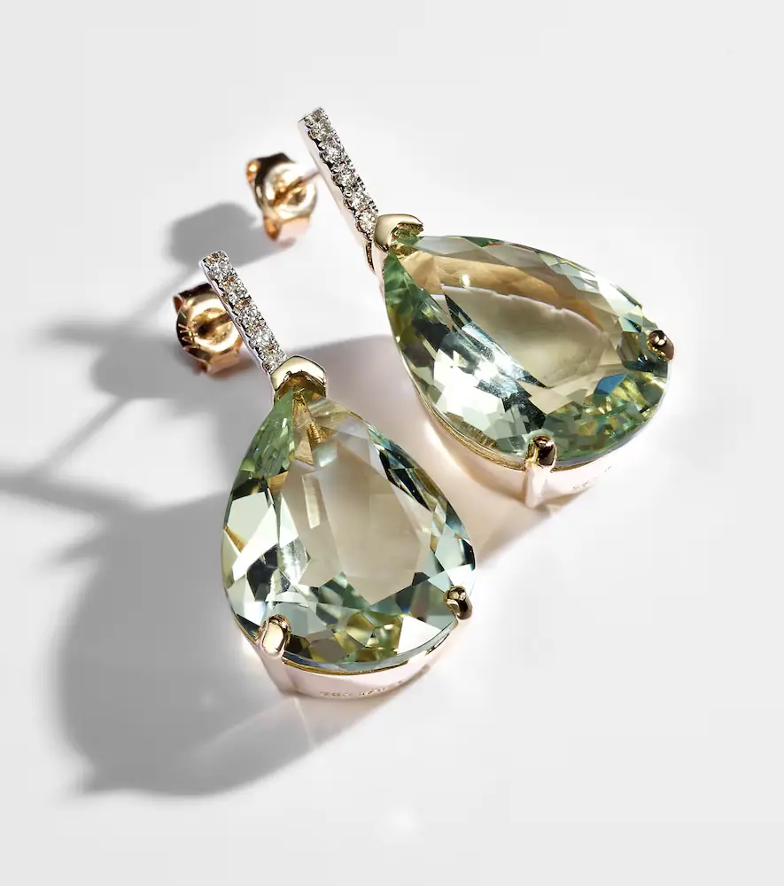 Mateo 14kt gold earrings with diamonds and amethysts | Thumbnail 4 Mateo 14kt gold earrings with diamonds and amethysts | Thumbnail 4