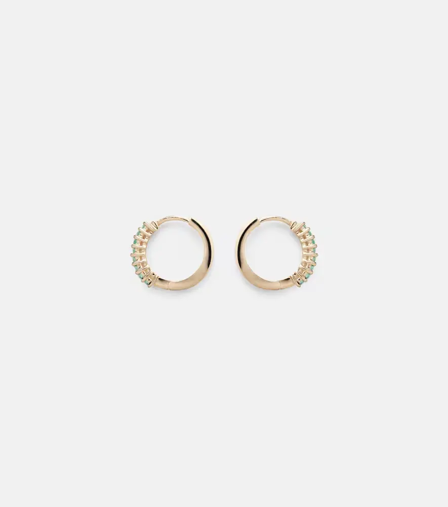Mateo 14kt gold earrings with emeralds | Thumbnail 2