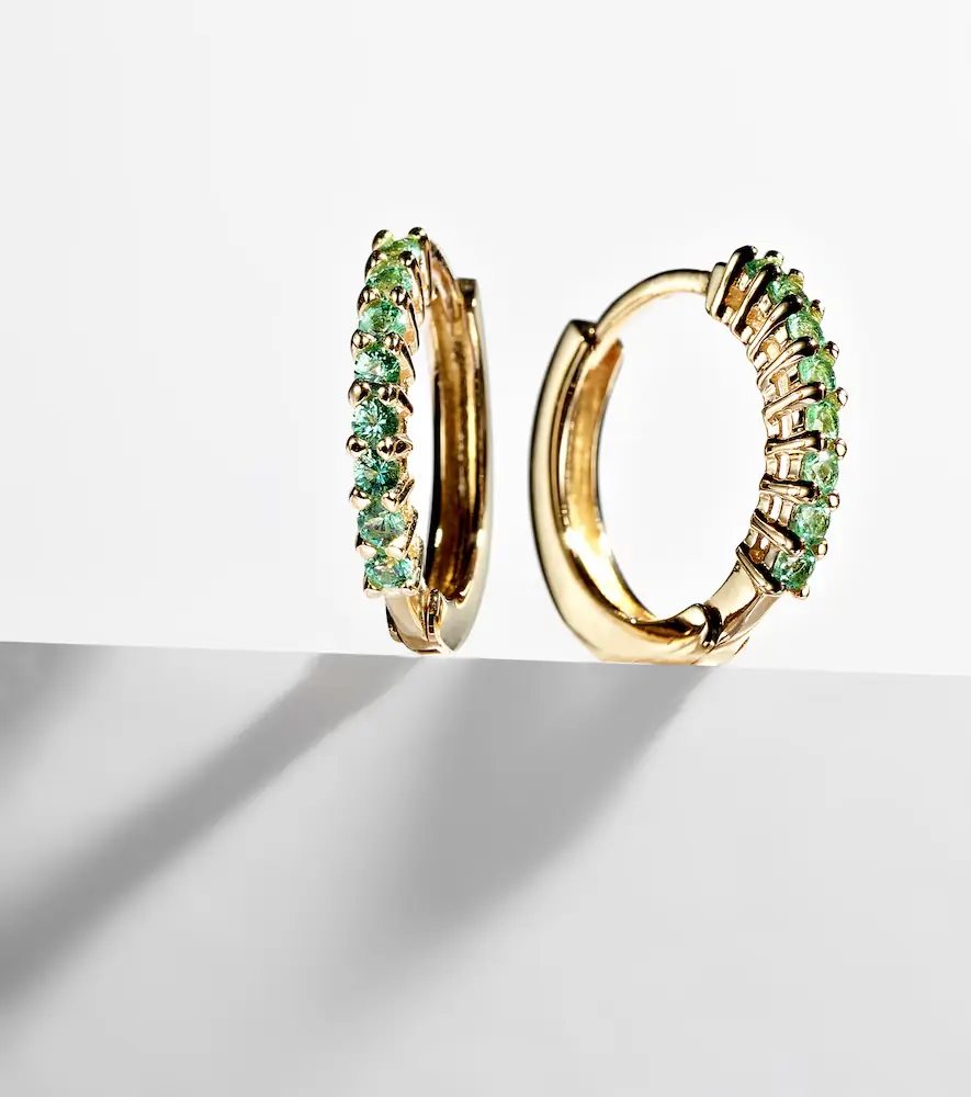 Mateo 14kt gold earrings with emeralds | Thumbnail 5