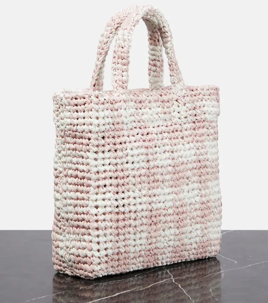 Prada Logo raffia-effect shopper | Thumbnail 2