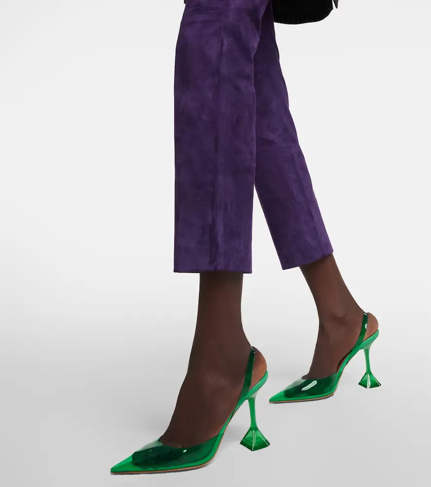Amina Muaddi Holli Glass PVC slingback pumps | Thumbnail 2 Amina Muaddi Holli Glass PVC slingback pumps | Thumbnail 2