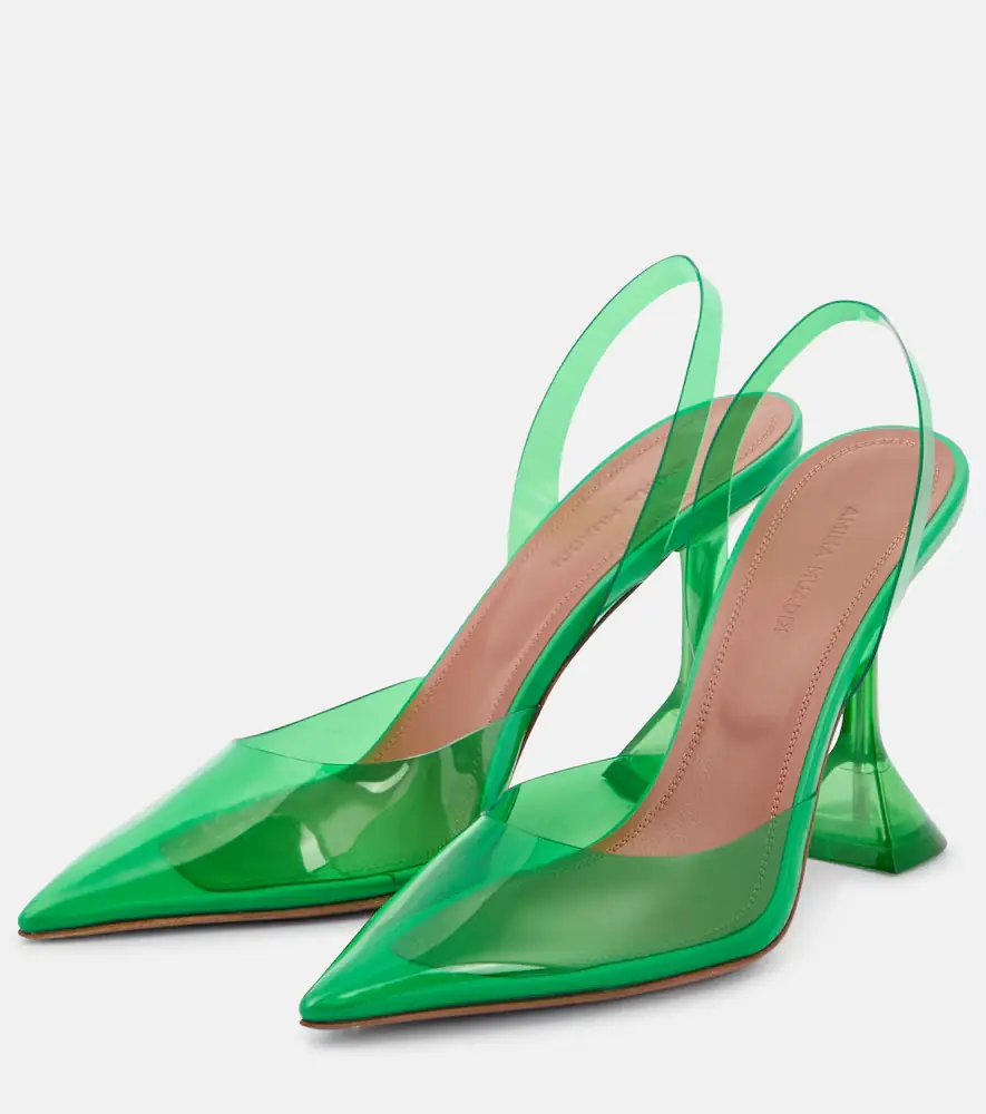 Amina Muaddi Holli Glass PVC slingback pumps | Thumbnail 5 Amina Muaddi Holli Glass PVC slingback pumps | Thumbnail 5