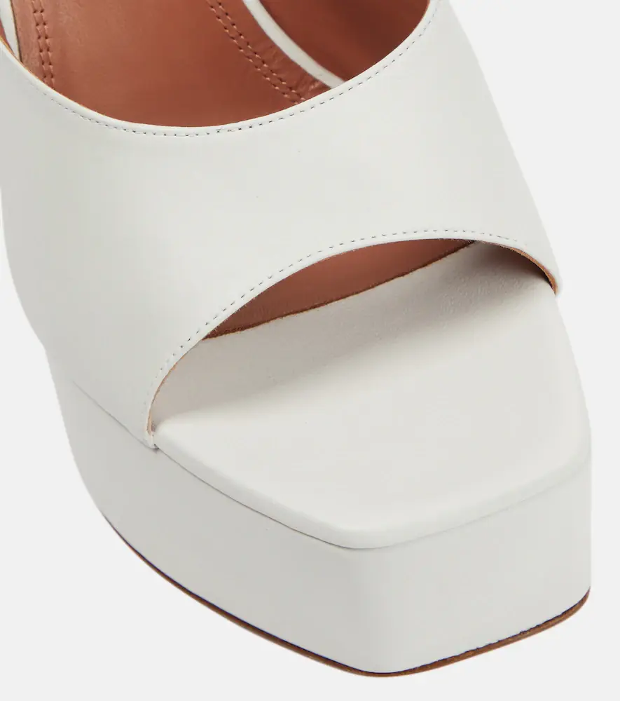 Amina Muaddi Dalida leather platform mules | Thumbnail 2 Amina Muaddi Dalida leather platform mules | Thumbnail 2