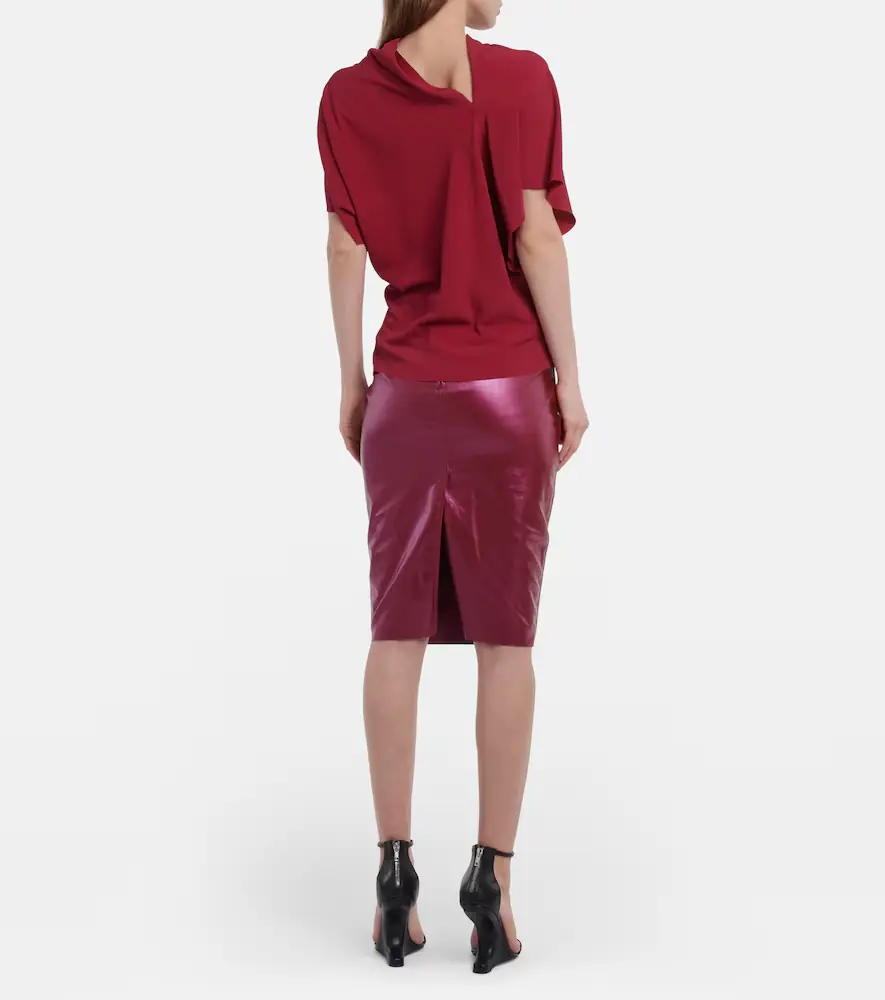 Rick Owens Asymmetrical silk-blend top | Thumbnail 4 Rick Owens Asymmetrical silk-blend top | Thumbnail 4