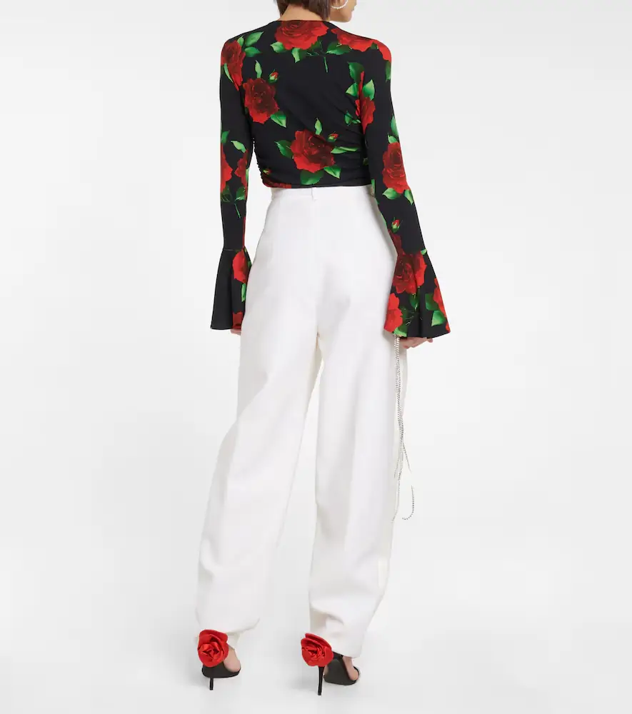 Magda Butrym Silk and wool tapered pants | Thumbnail 2 Magda Butrym Silk and wool tapered pants | Thumbnail 2
